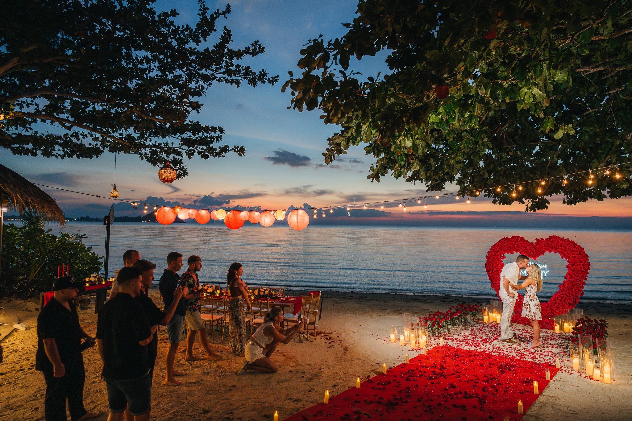 Marriage Proposal with friends