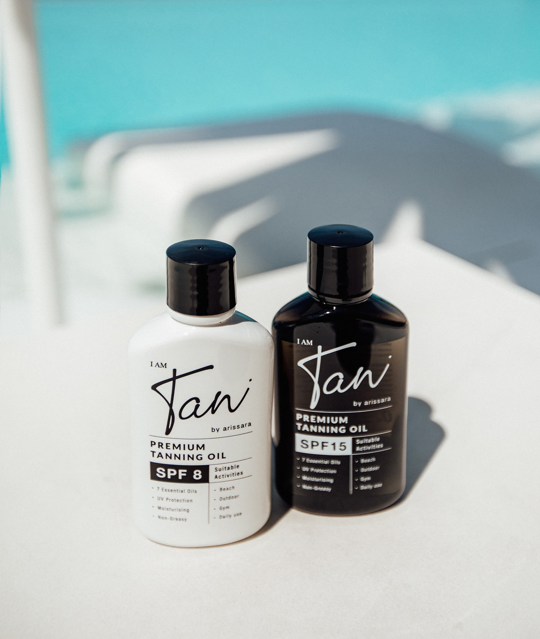 Beach lifestyle campaign for a coconut tanning oil brand