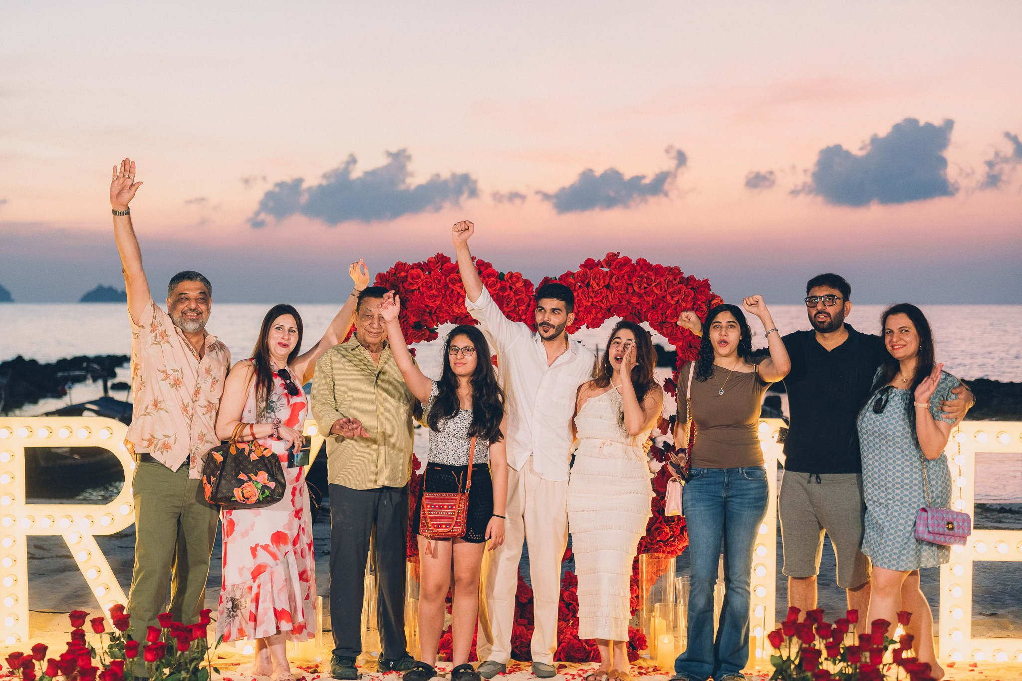 Marriage Proposal with friends