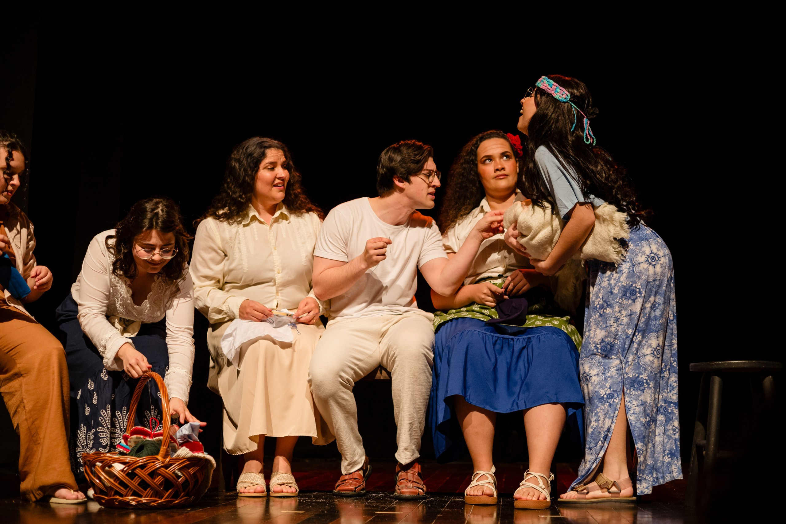 Fotografia de espetáculo teatral O Bem do Mar do grupo de teatro Anchieta Arte Cênica