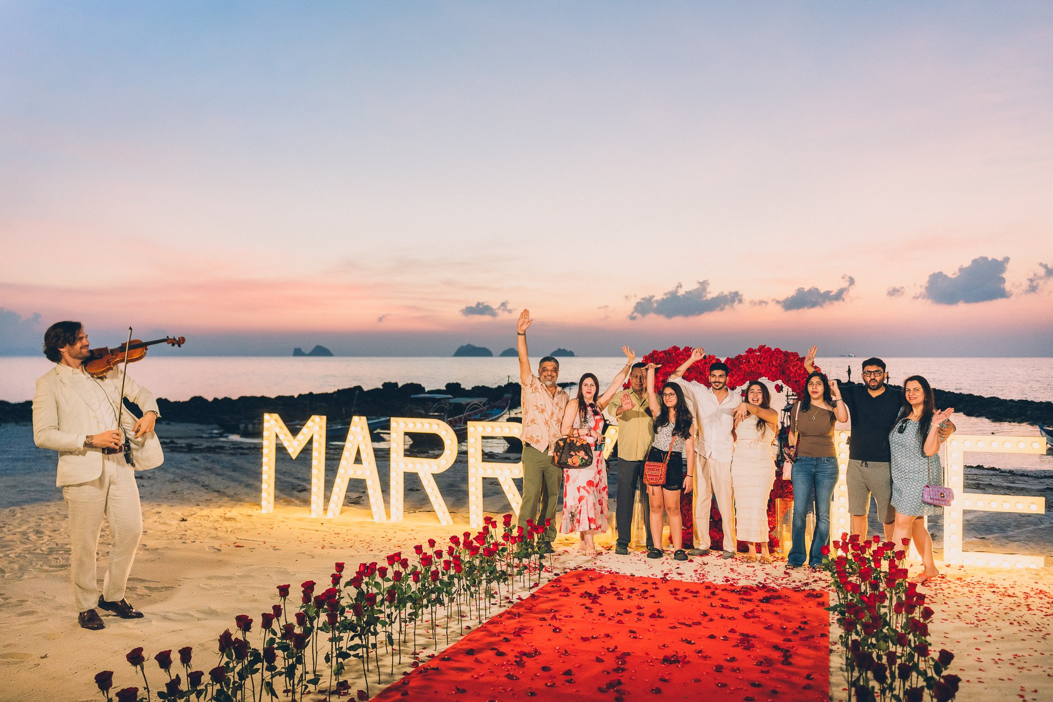 Marriage Proposal with friends