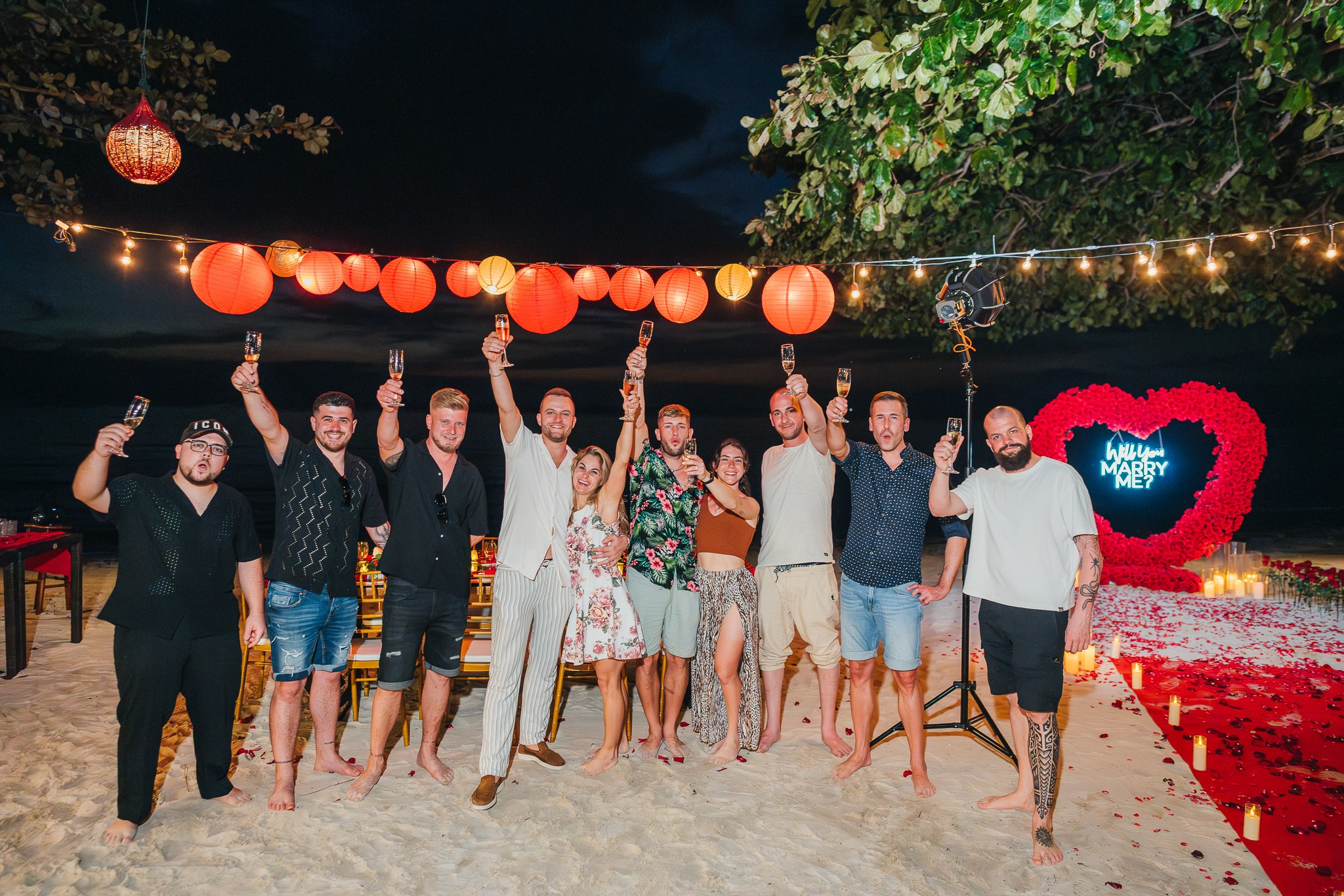 Marriage Proposal with friends