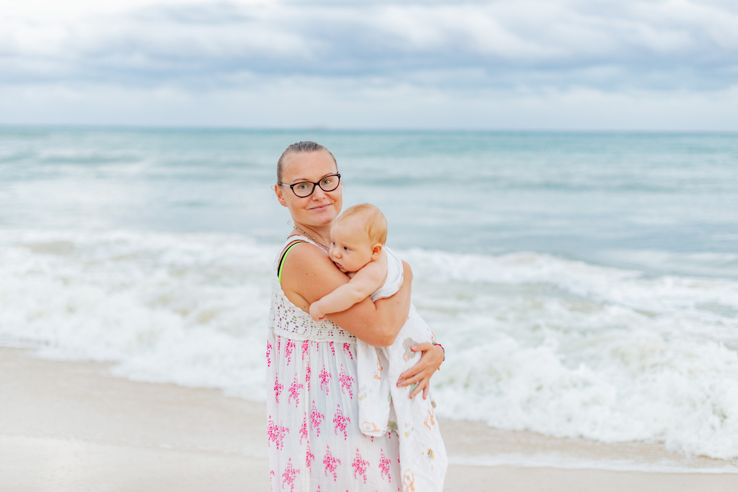 A family walk on the beach. PHOTOGRAPHER QUINTANA ROO