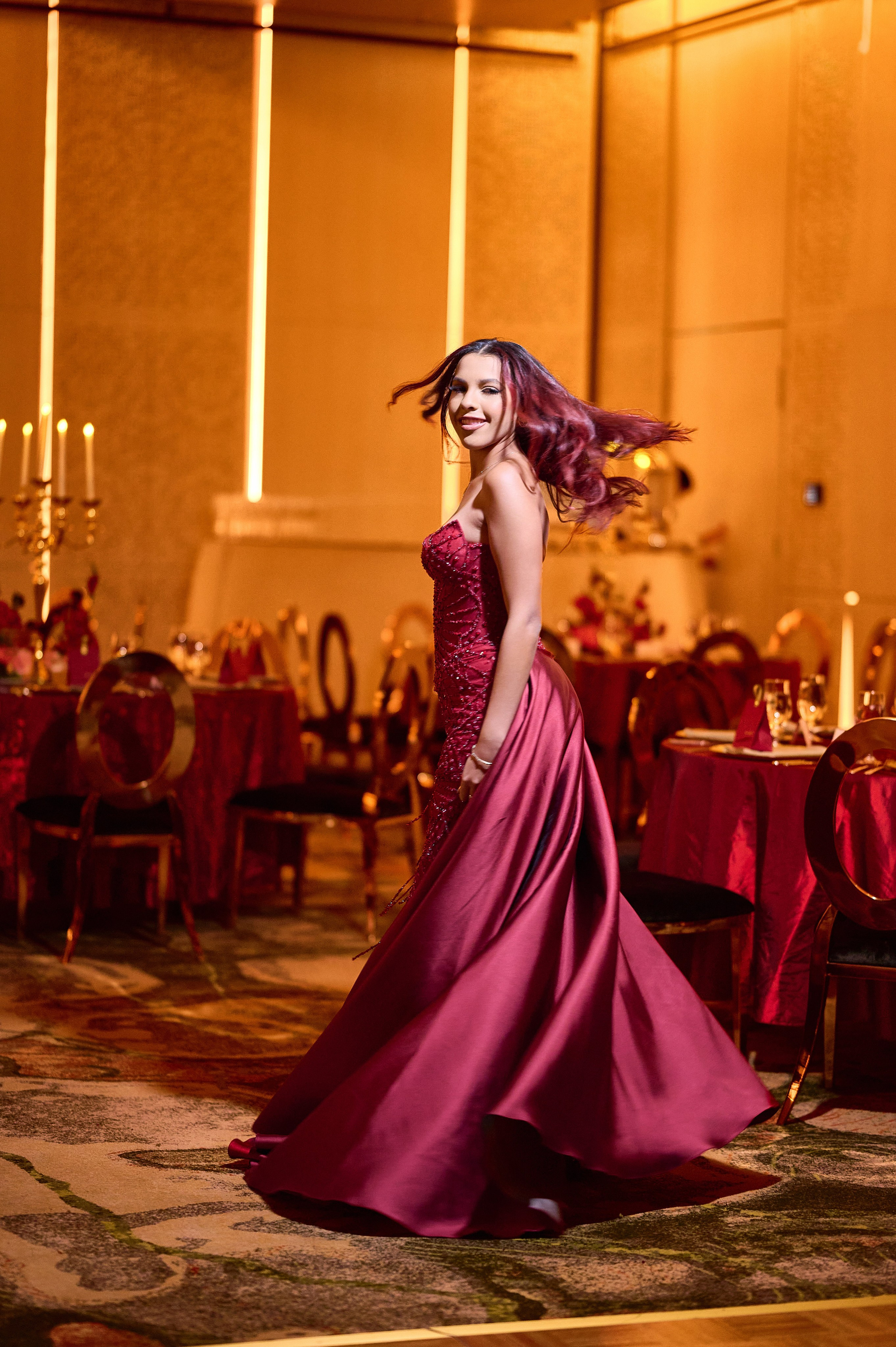 Ivana’s Fine Art Quinceañera Photoshoot in Burgundy: Unforgettable Emotion | ZZ Portraits by Hendrick. Hendrick | Luxury wedding photography & cinematic wedding films in Miami & Bogotá. Signature fine art storytelling capturing timeless, emoti