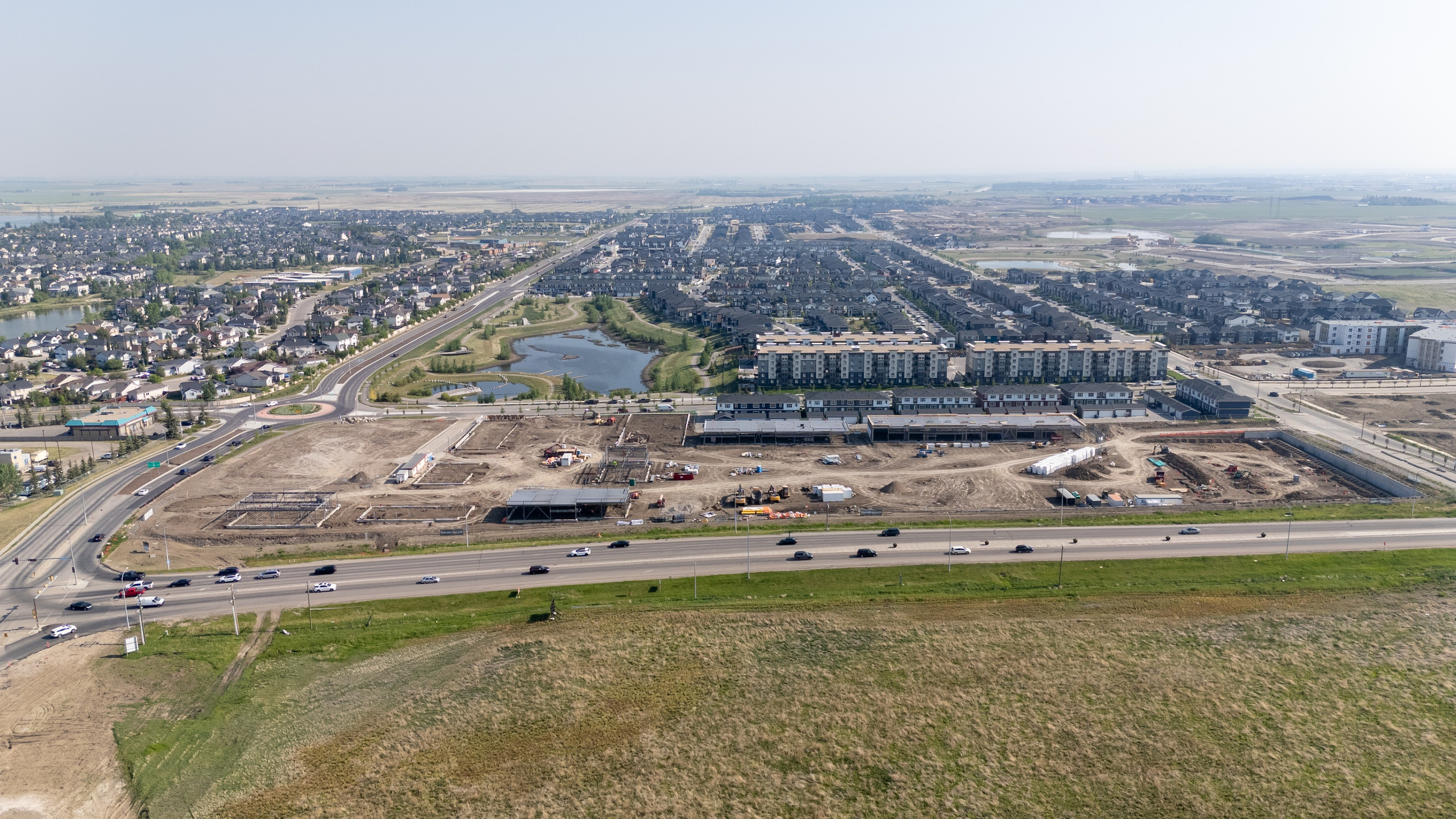 Construction Progress — Chestermere Blvd & Rainbow Rd. ProFly Media Inc. — Cinematic photo and video production for brands, businesses, and spaces in Calgary
