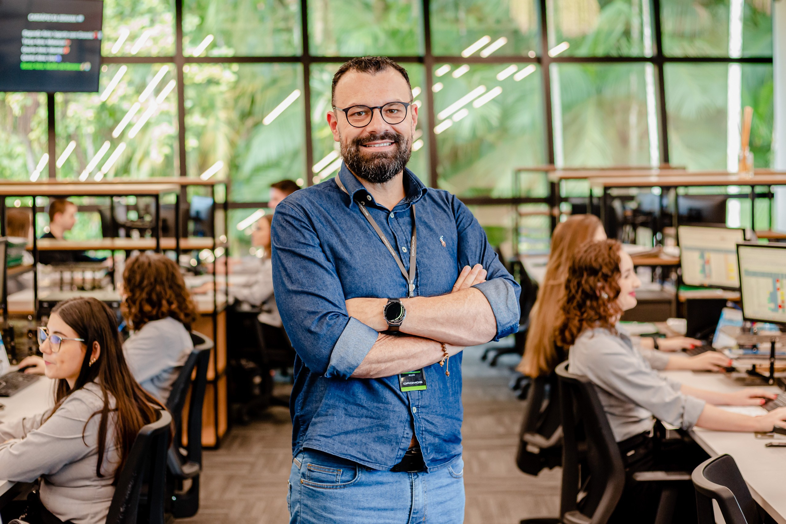 Fotografia de retrato corporativo para a empresa Dromos em Joinville