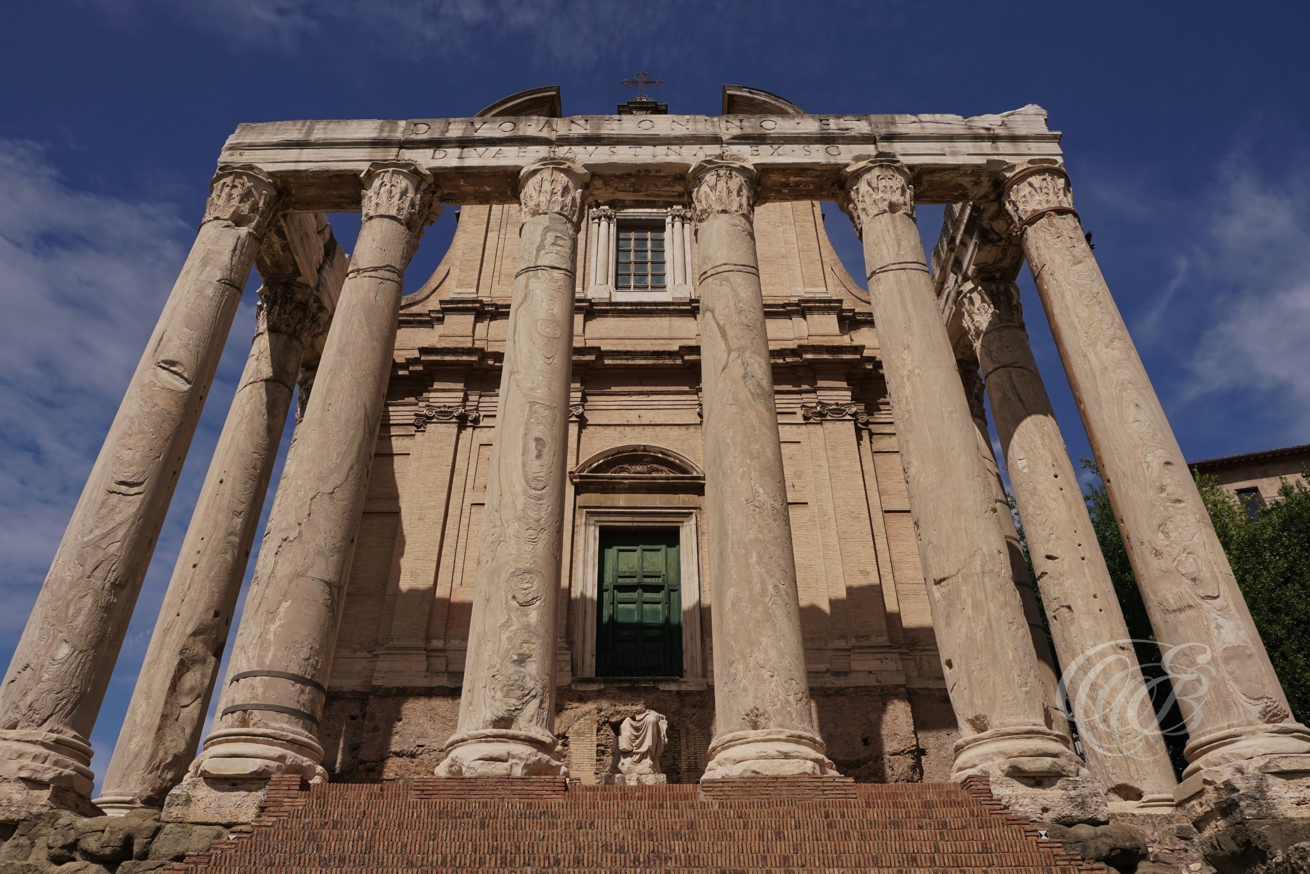 Italy - Rome - Temple of Antoninus and Faustina in the Roman Forum, ancient Roman temple façade with monumental columns, photography of Italy, Eduardo Bartoli Photography