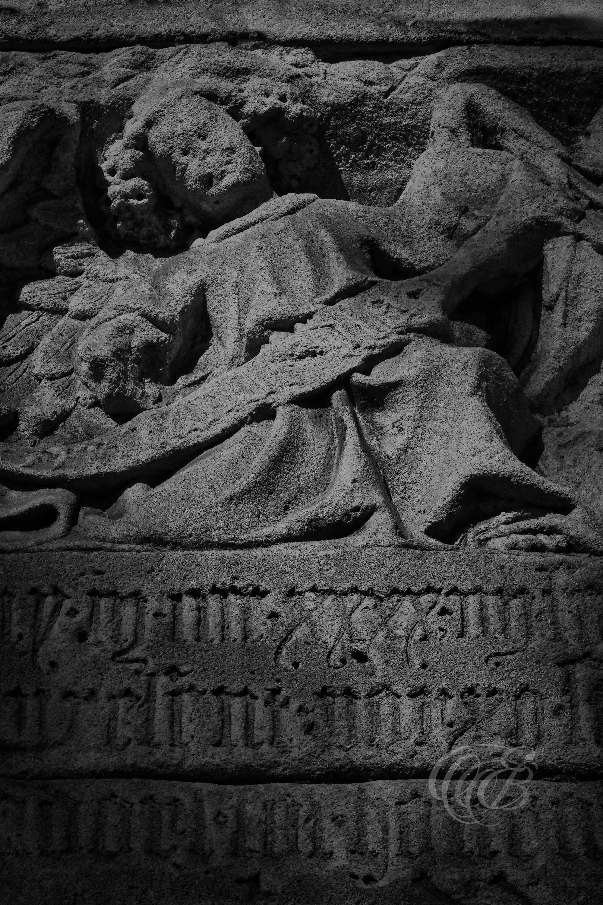 SPAIN – MALLORCA – Govern de les Illes Balears building, bas-relief detail in black and white, photography of Spain, Eduardo Bartoli Photography