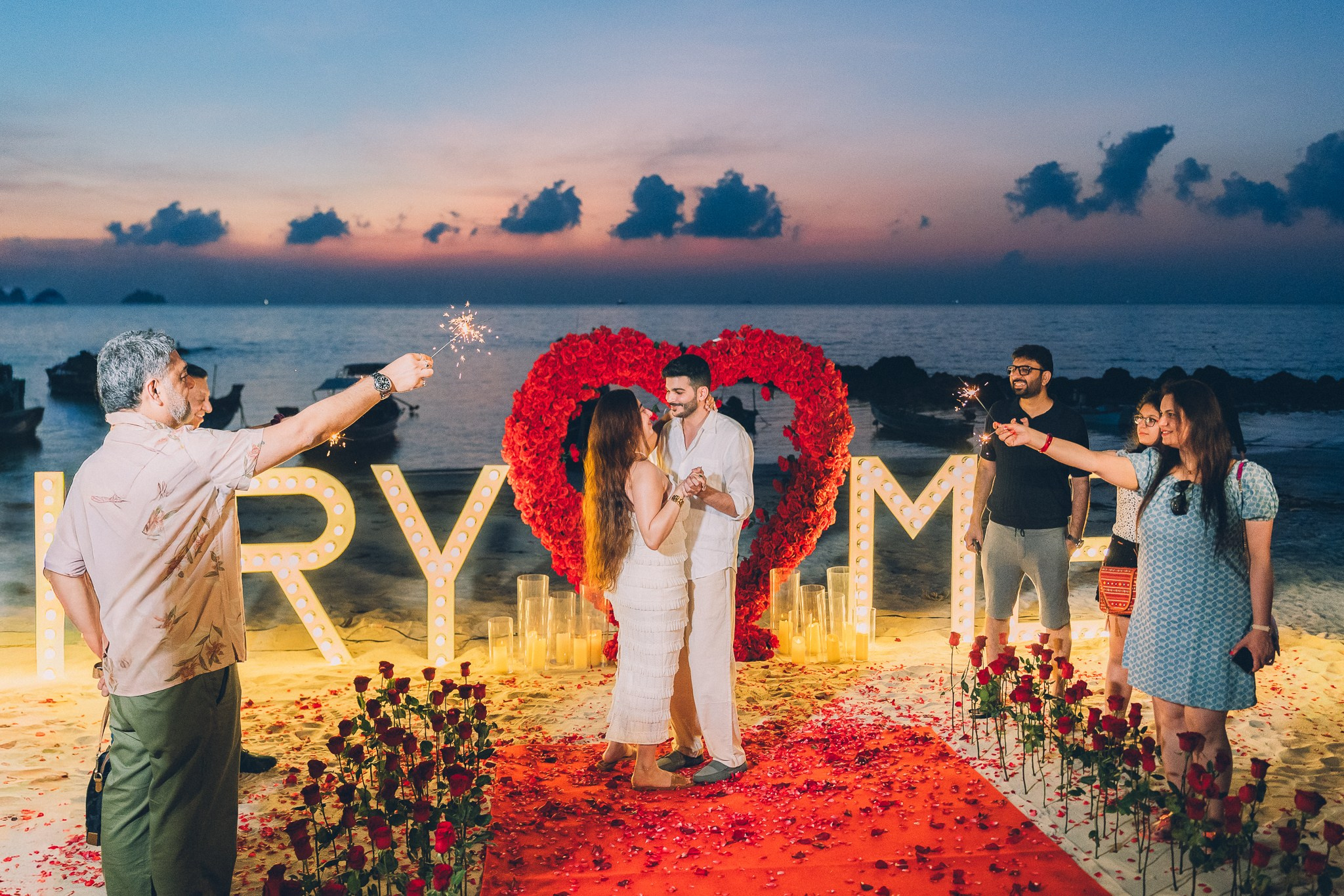 Marriage Proposal with friends