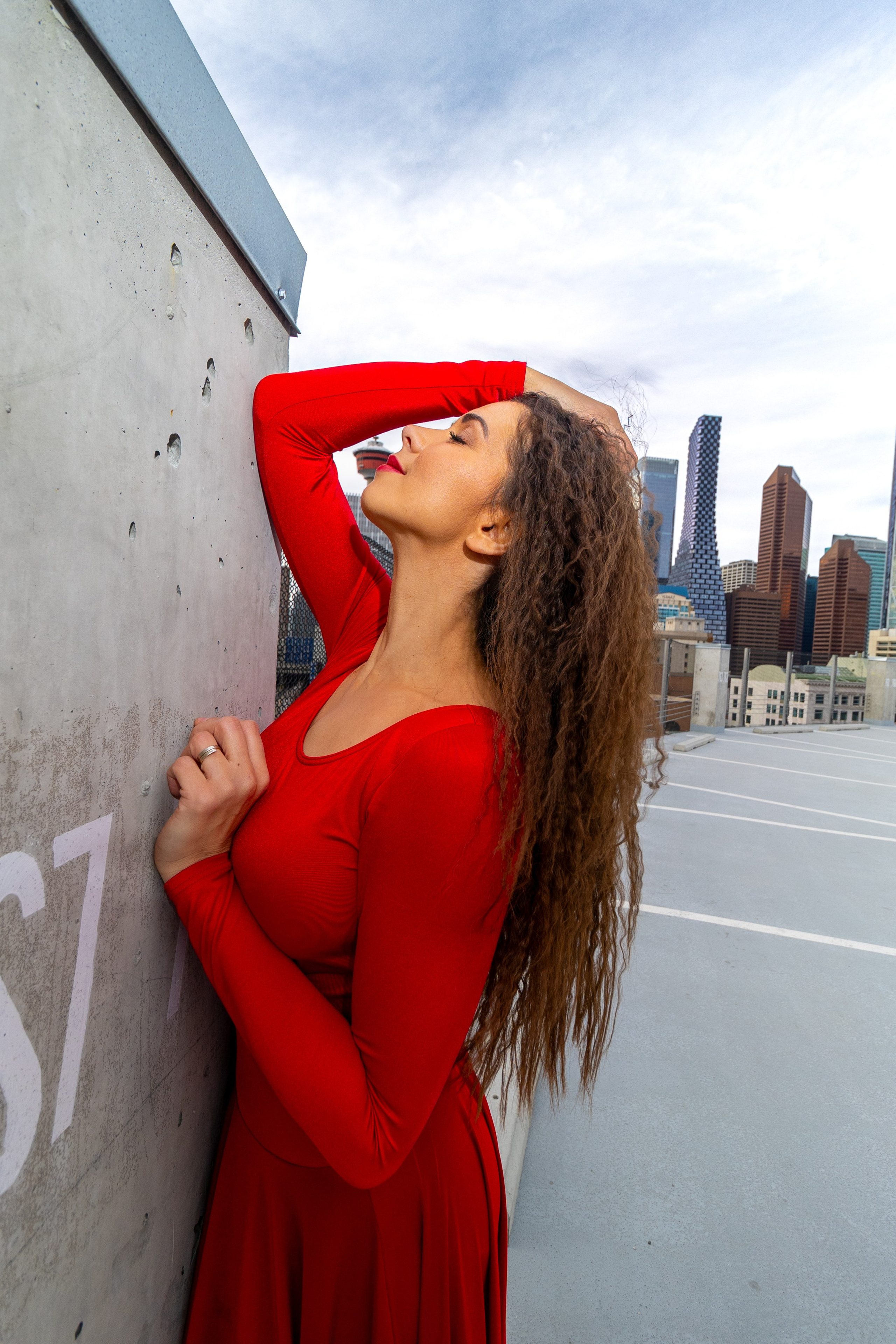 Radiant Elegance: Pamela’s Breathtaking Photoshoot in Red. ProFly Media Inc. — Cinematic photo and video production for brands, businesses, and spaces in Calgary
