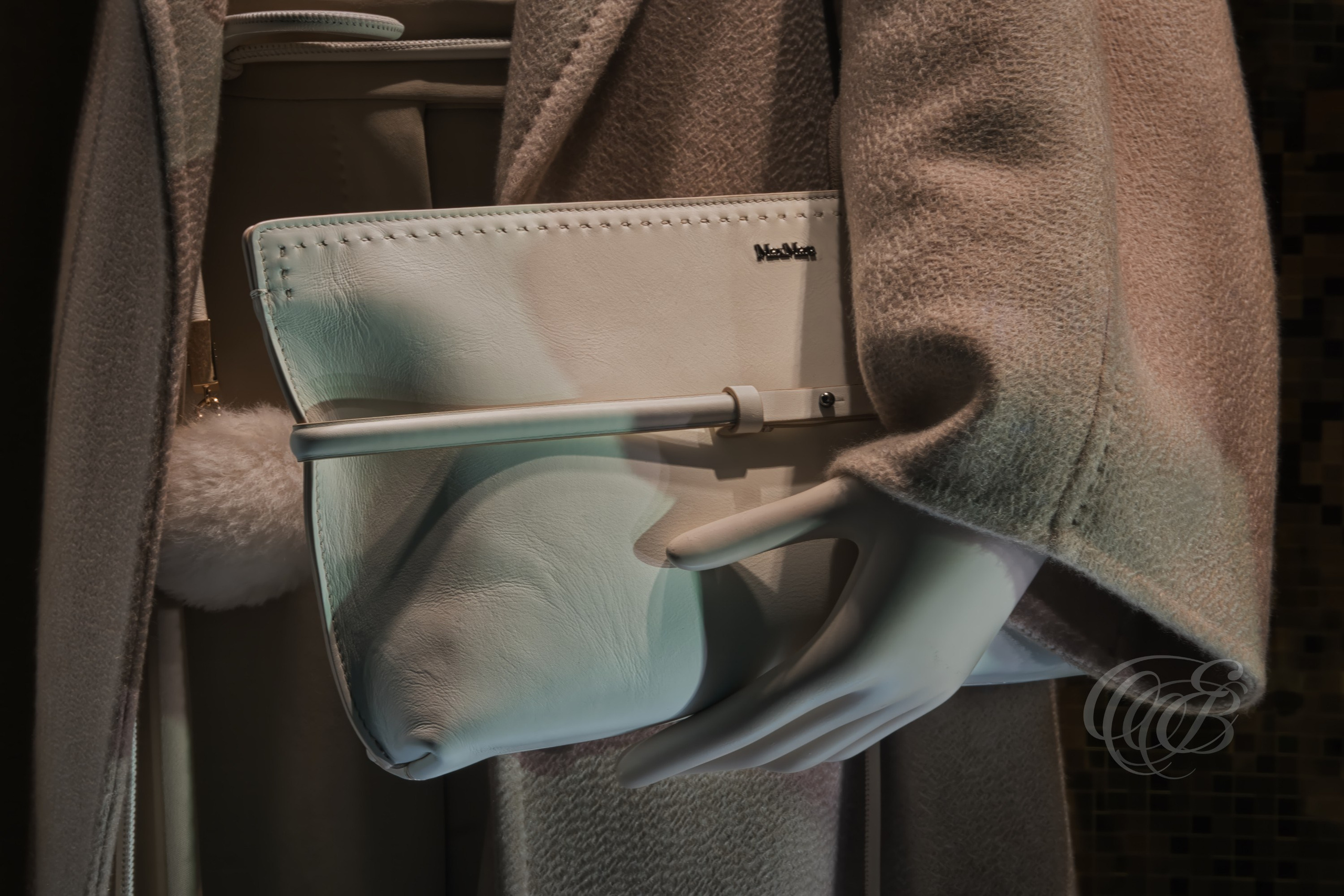 ITALY – ROME – Max Mara close-up, bag detail from Max Mara boutique shop in Rome, photography of Italy, Eduardo Bartoli Photography