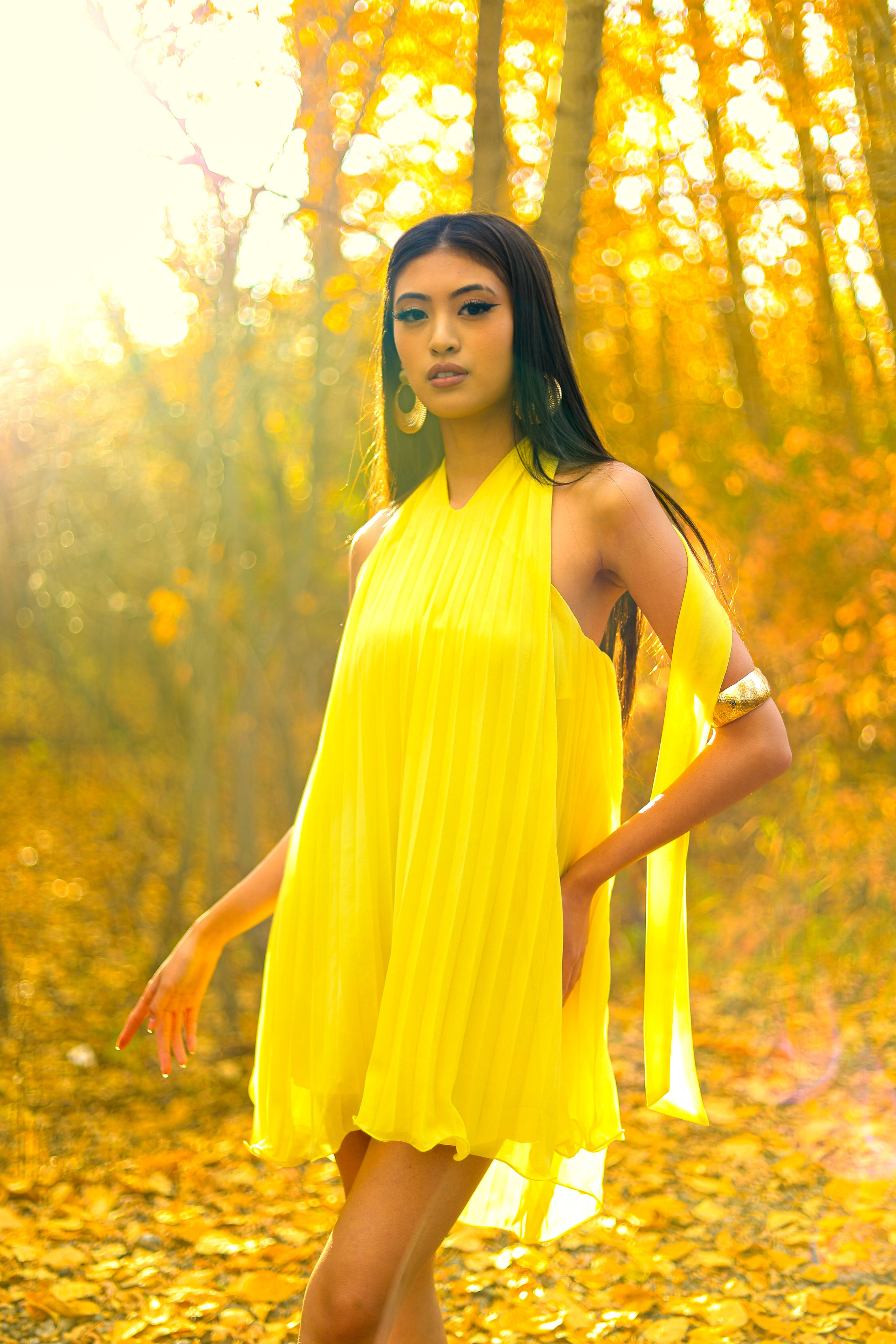Radiance in Orange — Jeanae Elisha Ventura, Miss Teen International Canada 2025. ProFly.club — Professional aerial filming in Calgary