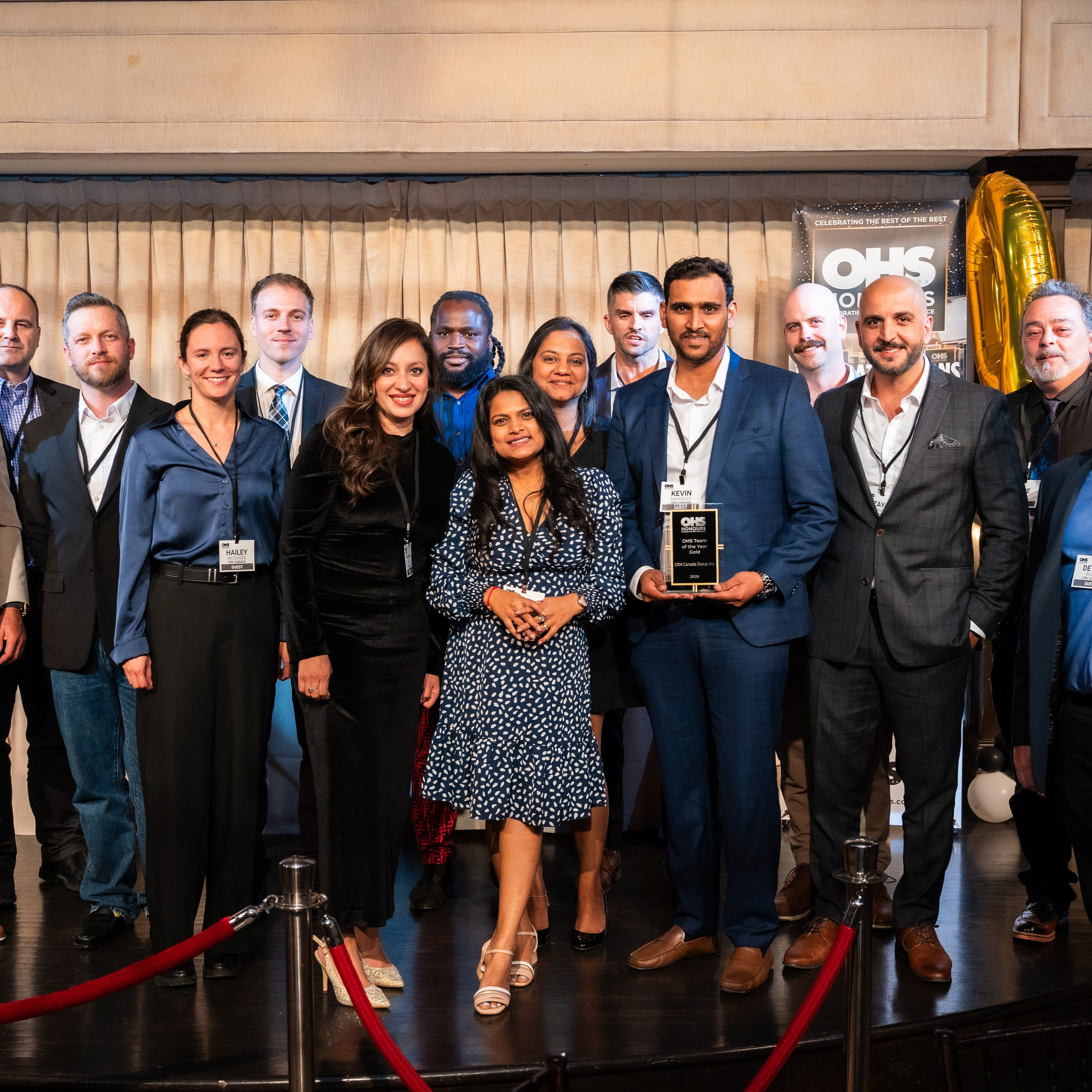 Group photo of OHS Honours attendees and award recipients in Toronto