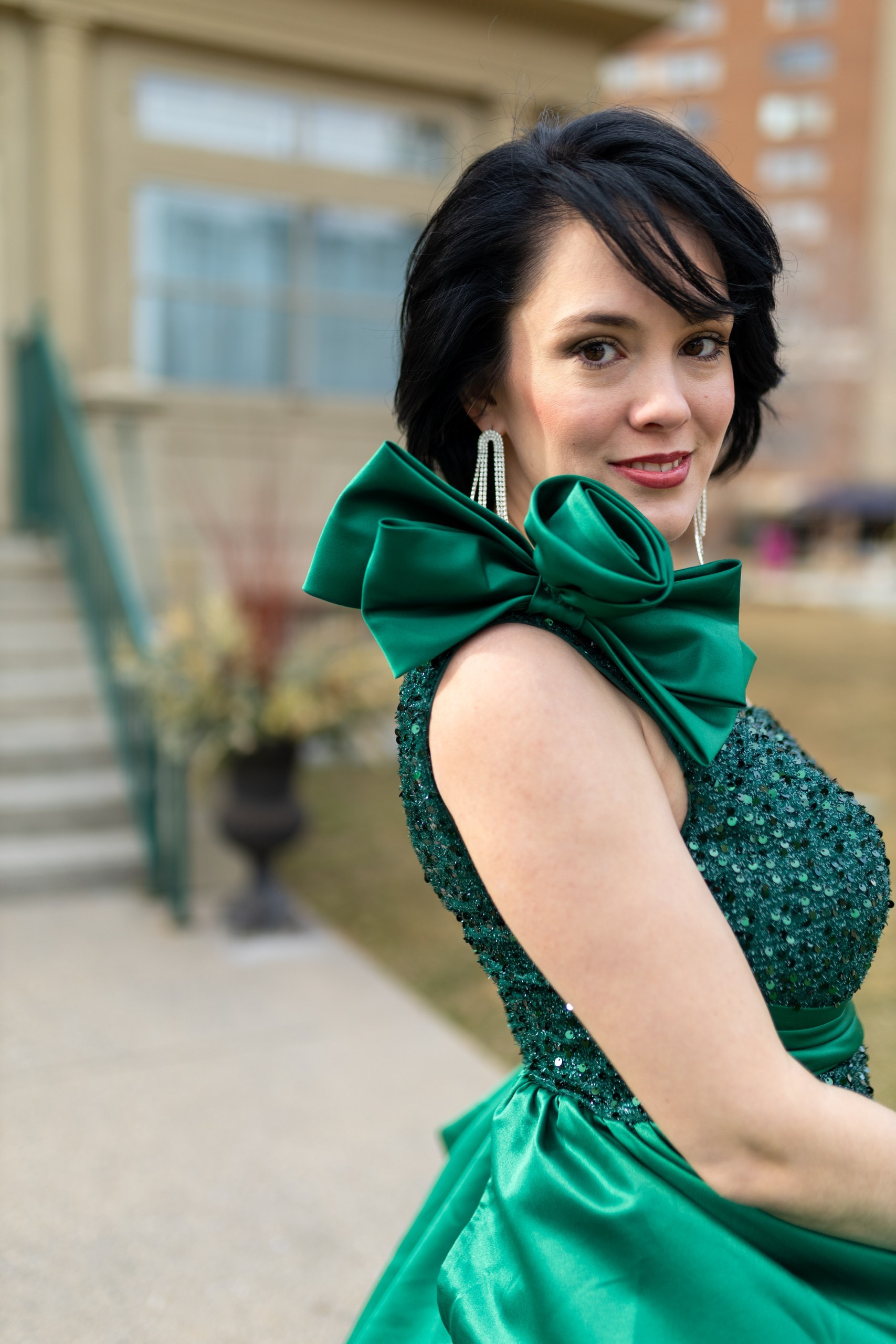 Odarbys Vergara Del Toro Shines in a Stunning Green Dress. ProFly Media Inc. — Cinematic photo and video production for brands, businesses, and spaces in Calgary