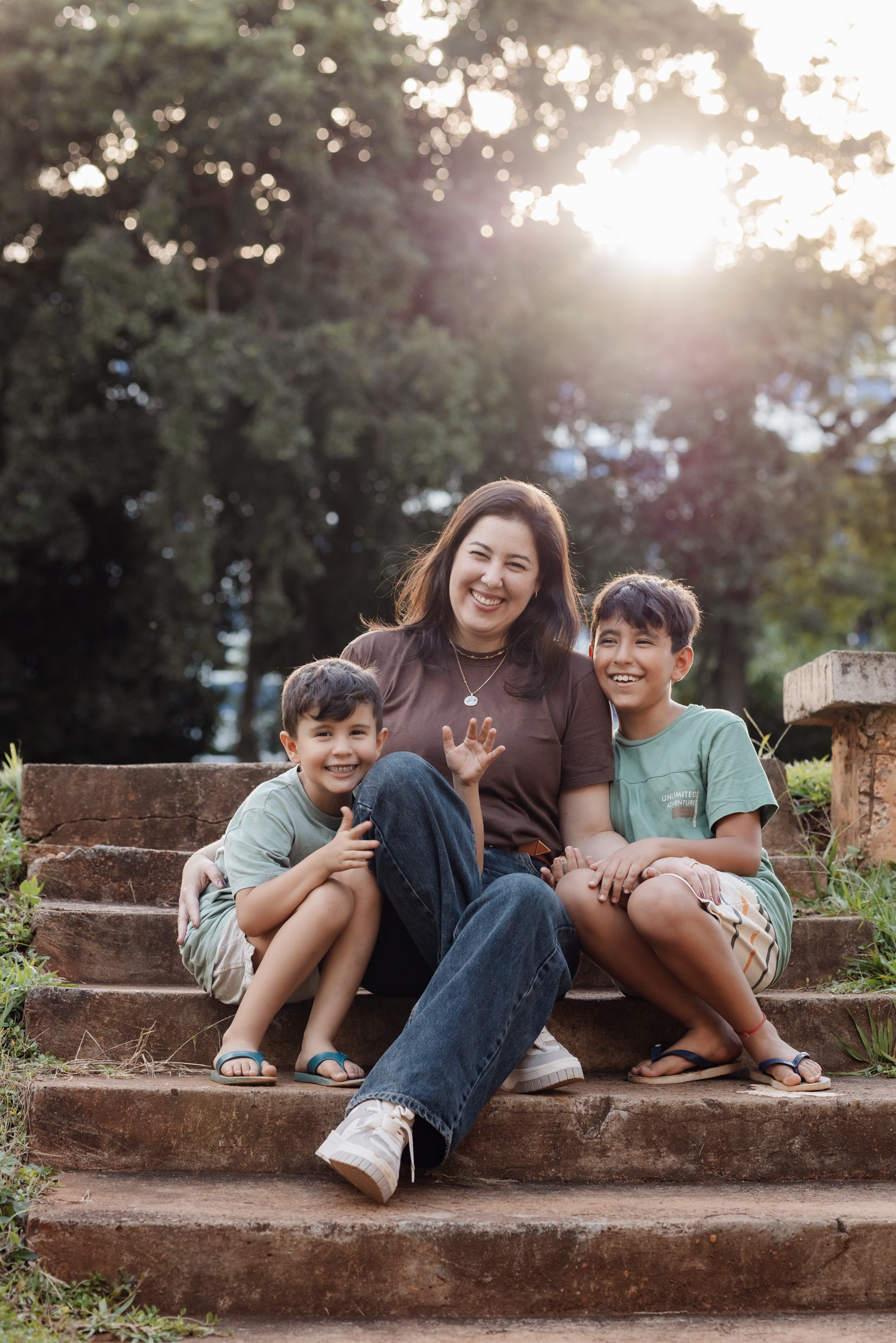 mãe de meninos em ensaio família em brasília
