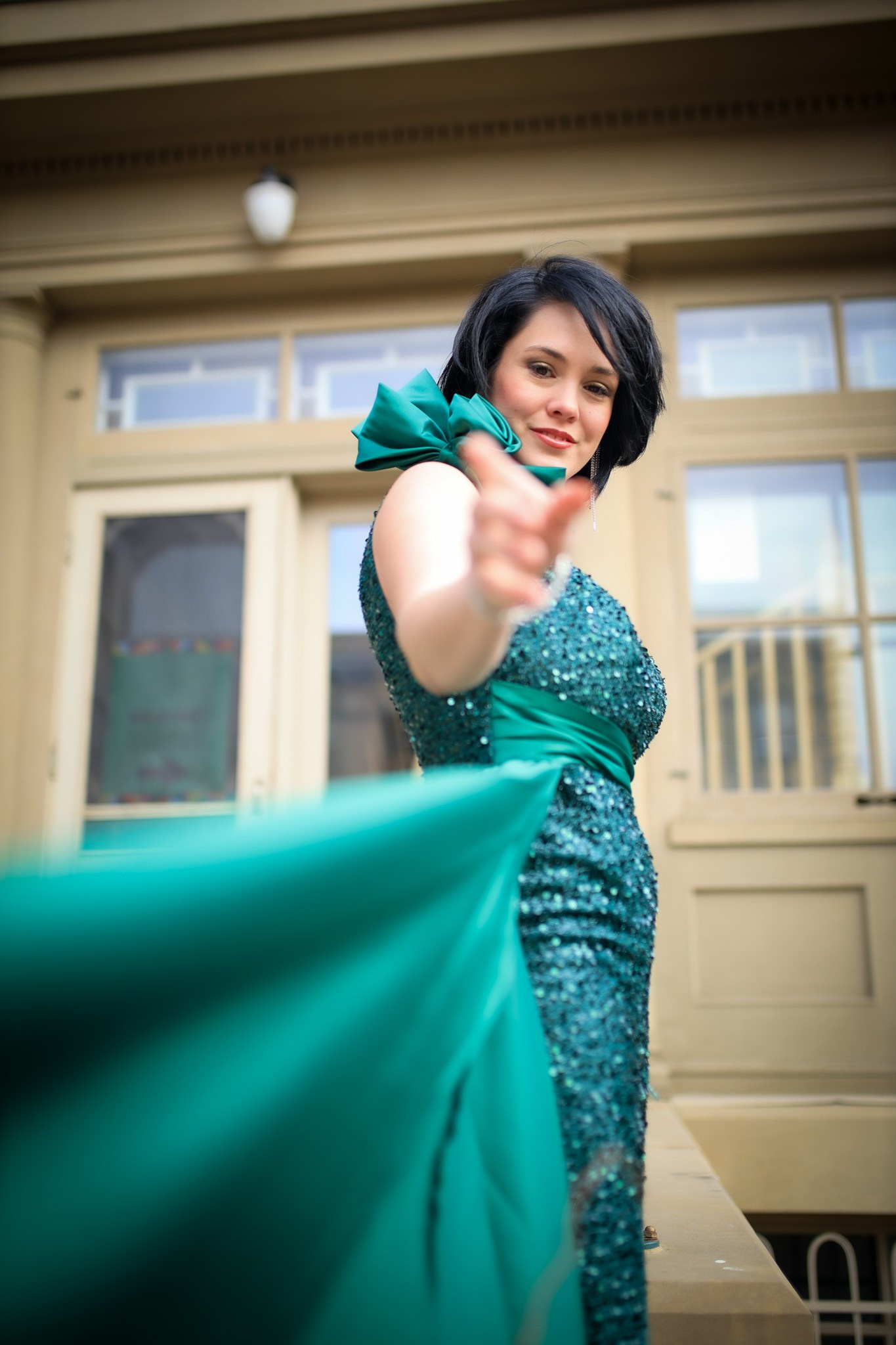 Odarbys Vergara Del Toro Shines in a Stunning Green Dress. ProFly Media Inc. — Cinematic photo and video production for brands, businesses, and spaces in Calgary