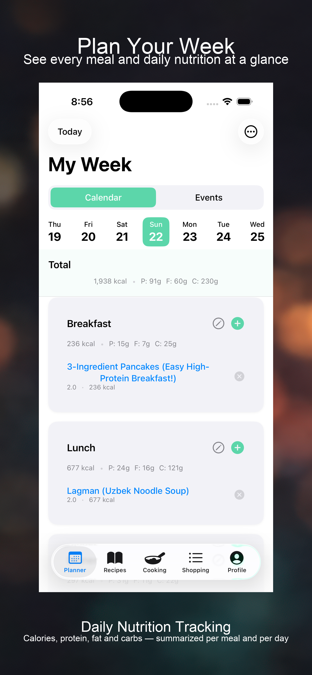 Neru Plan | AI Meal Planning App. Valerii Konchin | Vancouver Photographer — Events, Portraits, Automotive, Real Estate & Brand Content