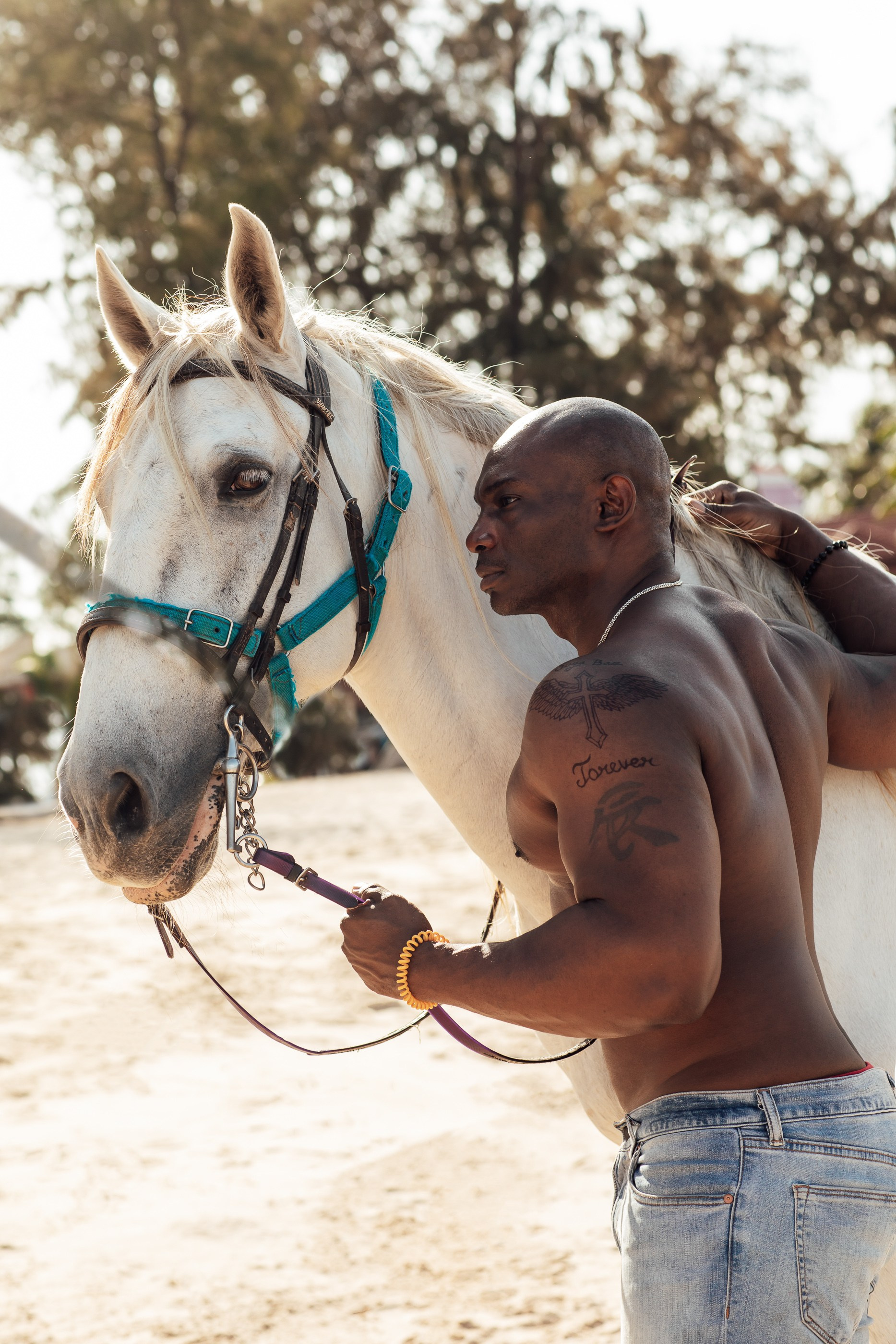 Editorial luxury photoshoot in Phuket with a sophisticated male portrait and tropical scenery