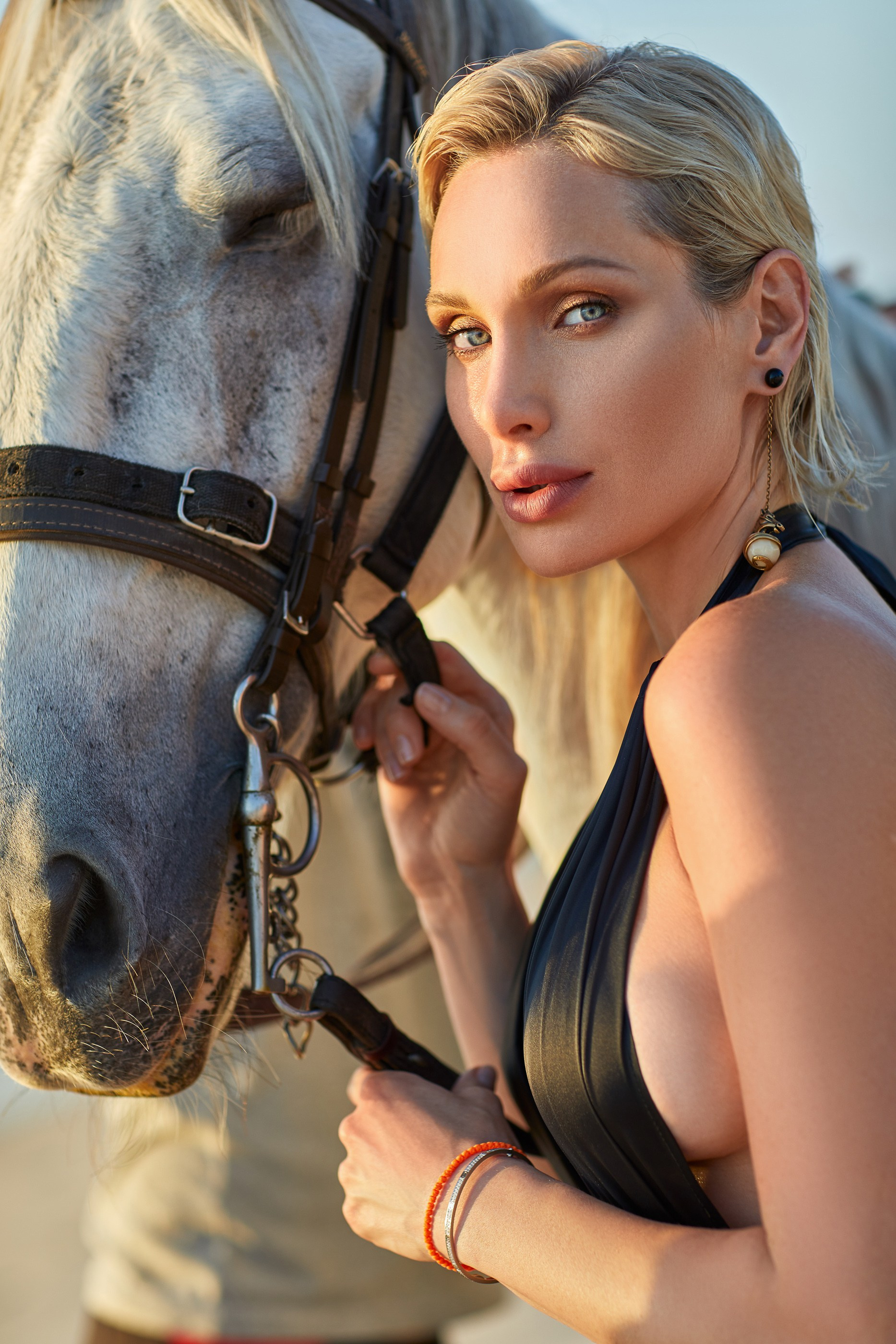 Luxury portrait photography in Phuket featuring a woman with an editorial fine art aesthetic