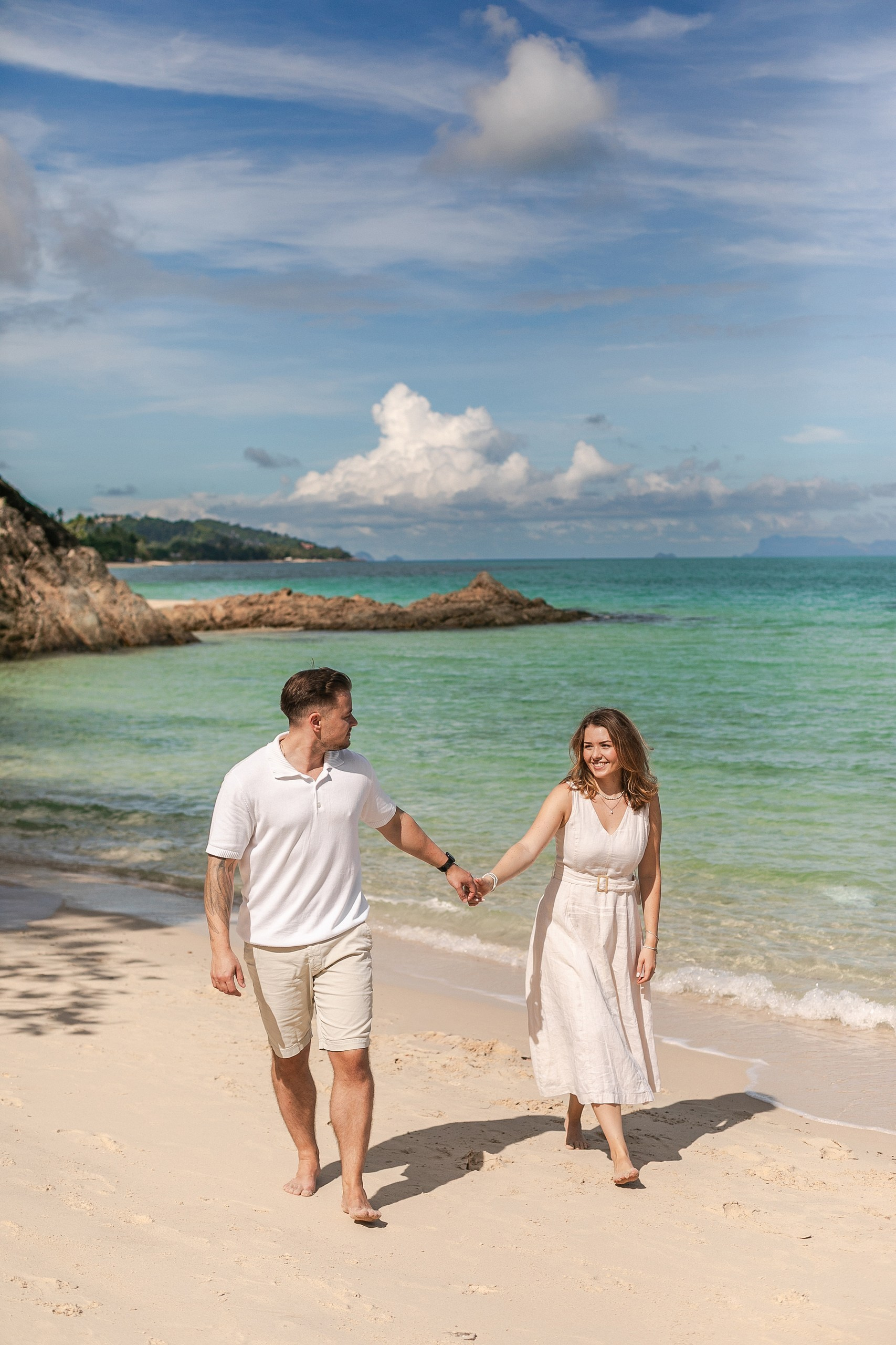 Romantic photoshoot on Koh Samui beach, Романтическая фотосессия на пляже Самуи, Романтична фотосесія на пляжі Самуї