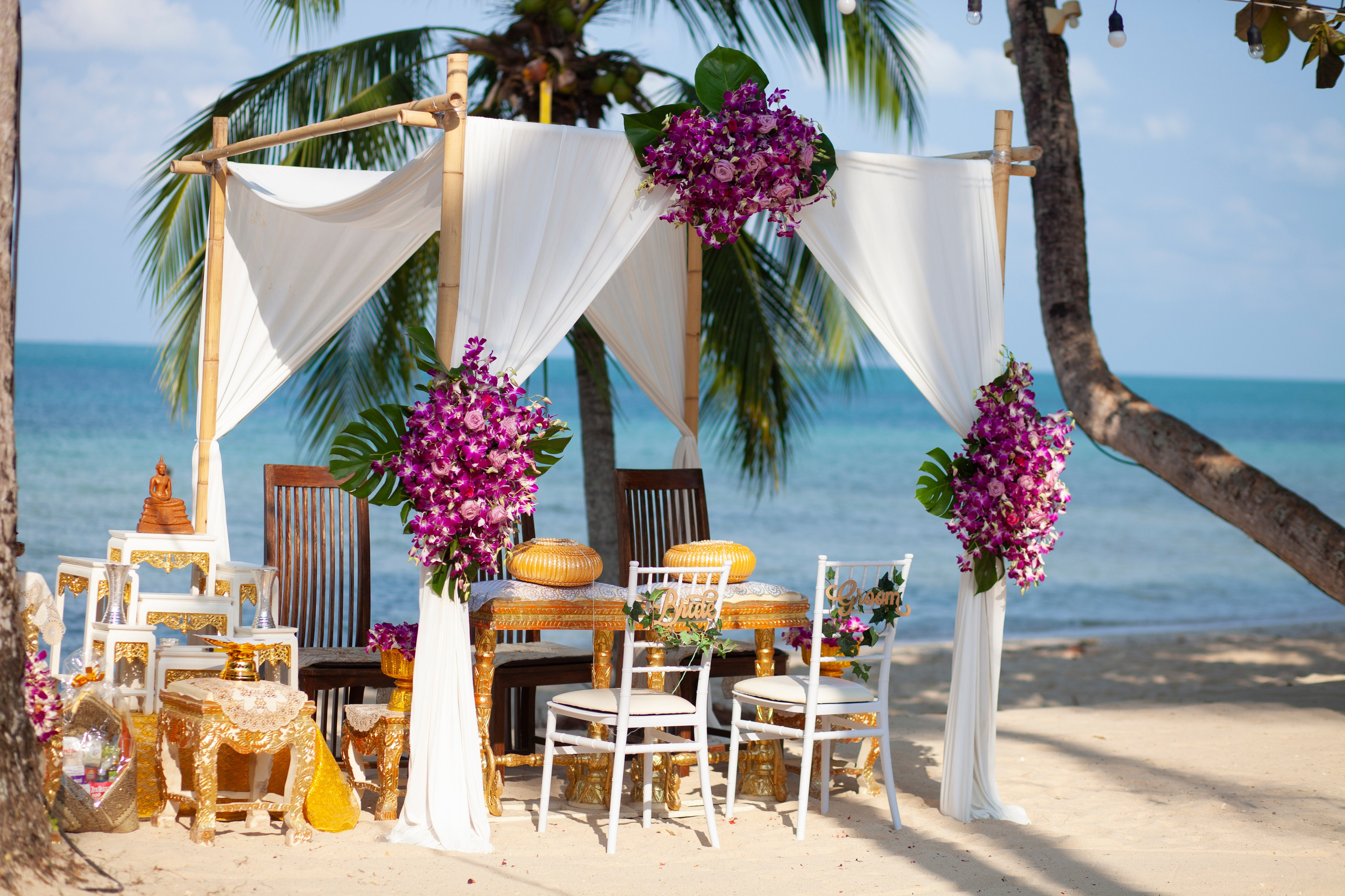 Gazebo flowers. Koh Samui Wedding Planner | Beach & Villa Weddings — Magic Day