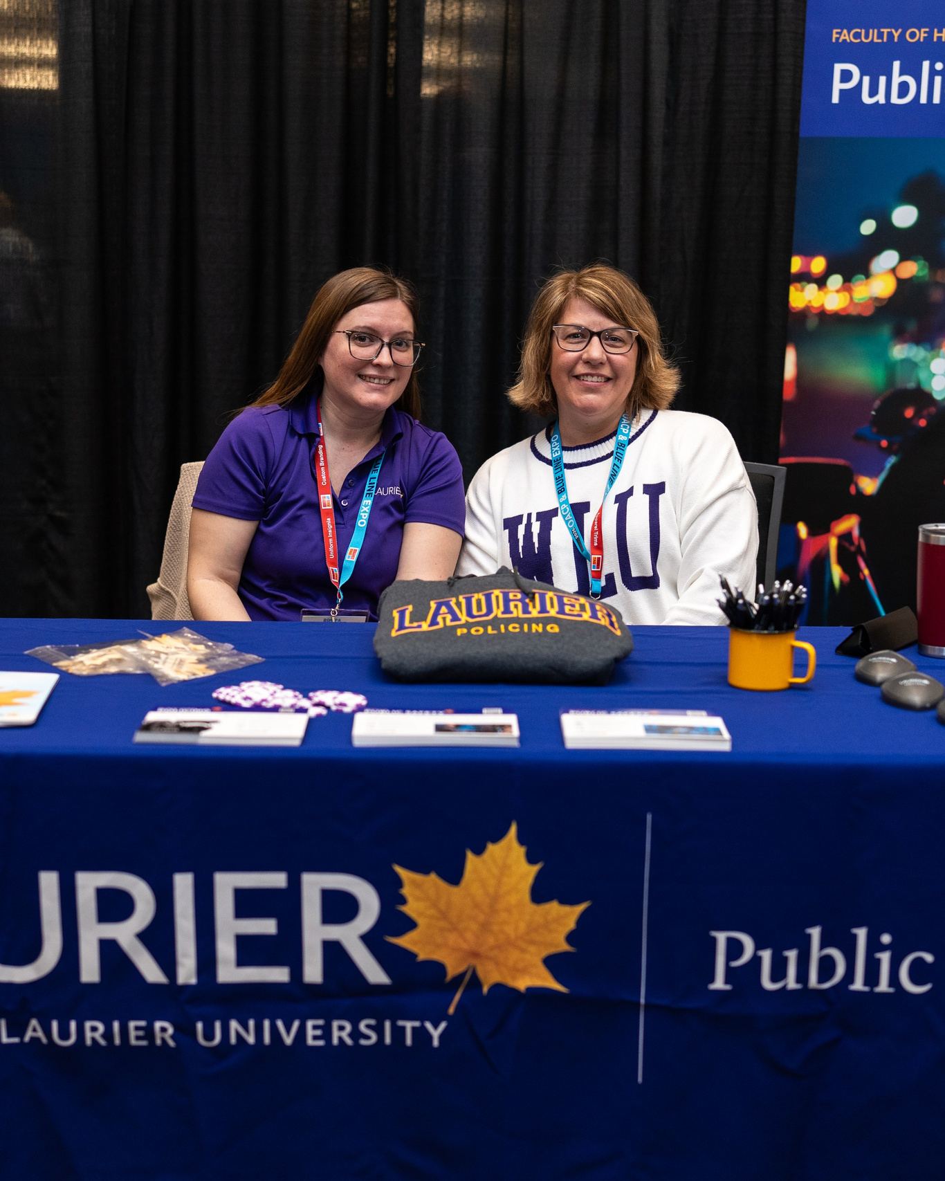 Laurier Public Safety booth at Blueline Expo, corporate event photography