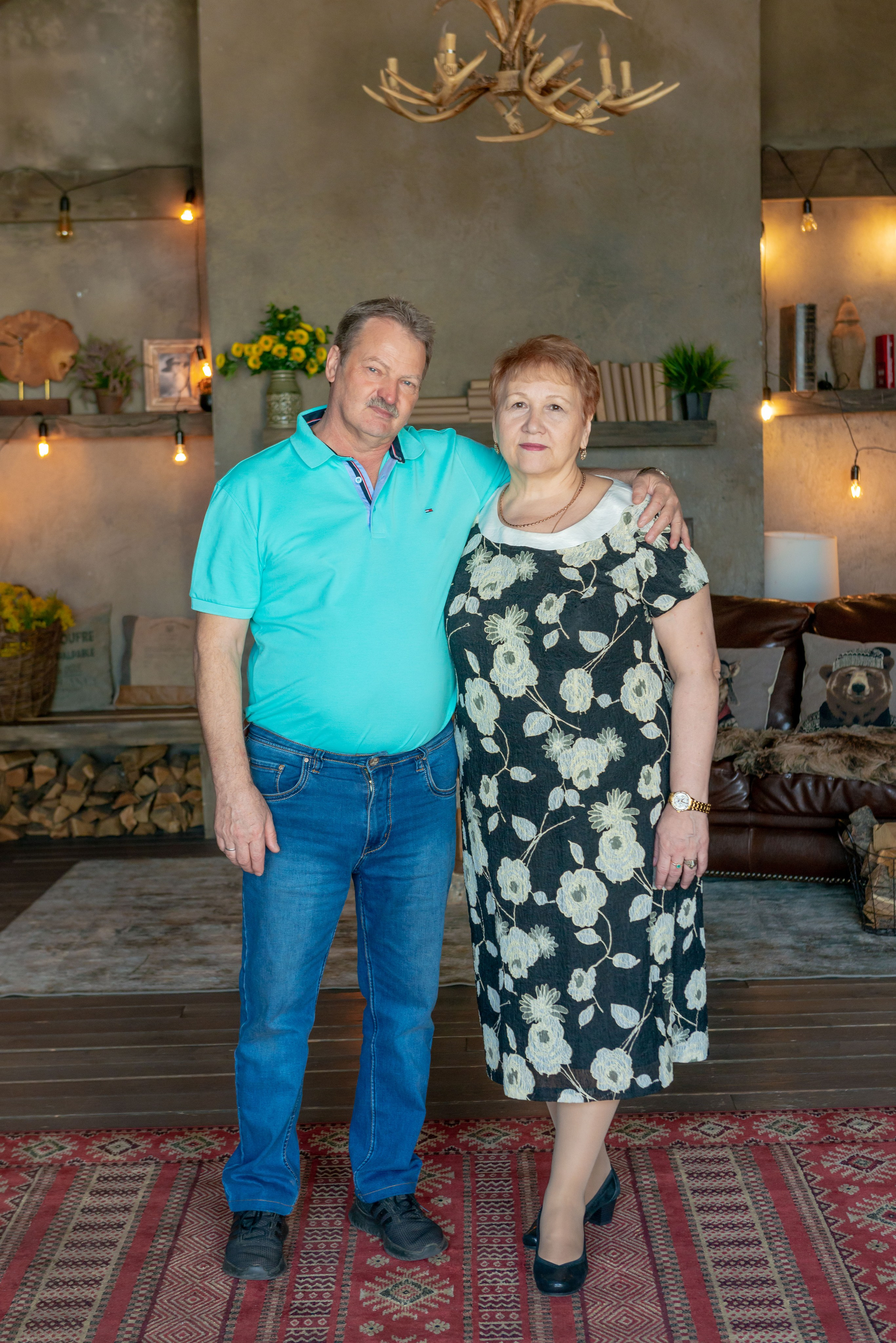 Photosession of a married couple in the studio. PHOTOGRAPHER QUINTANA ROO