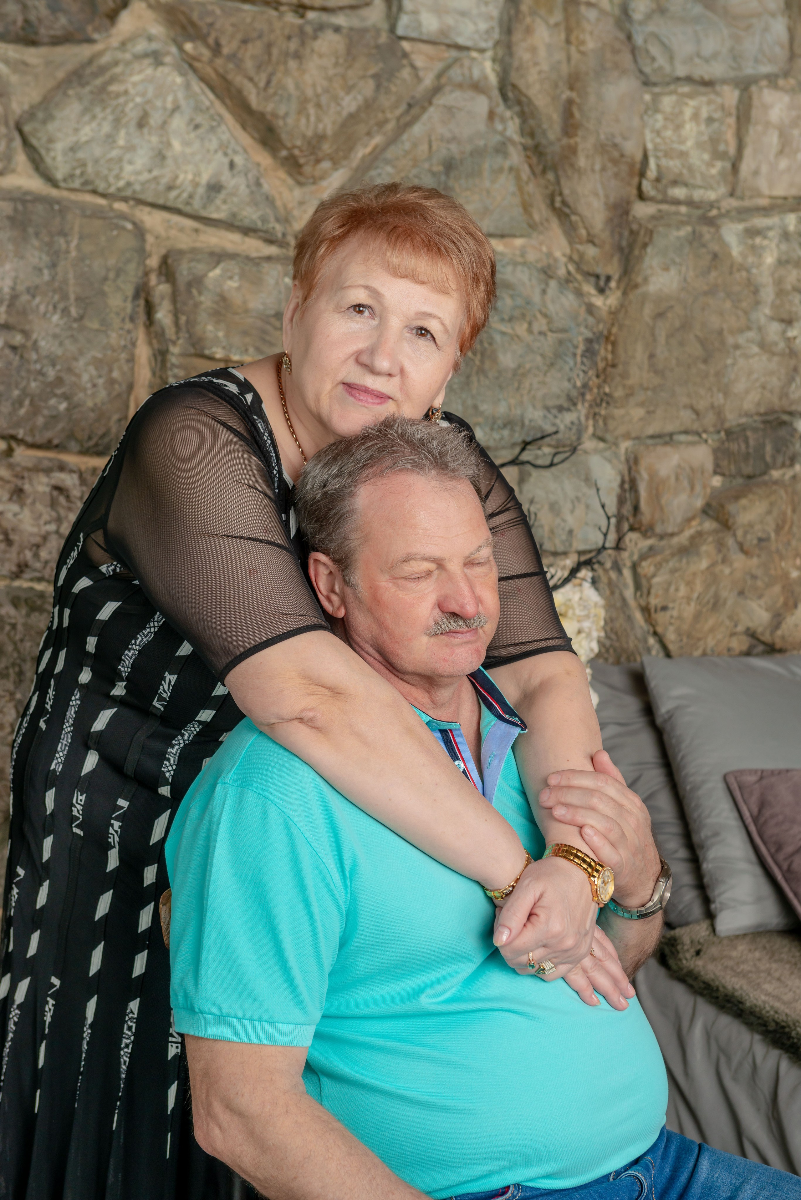 Photosession of a married couple in the studio. PHOTOGRAPHER QUINTANA ROO