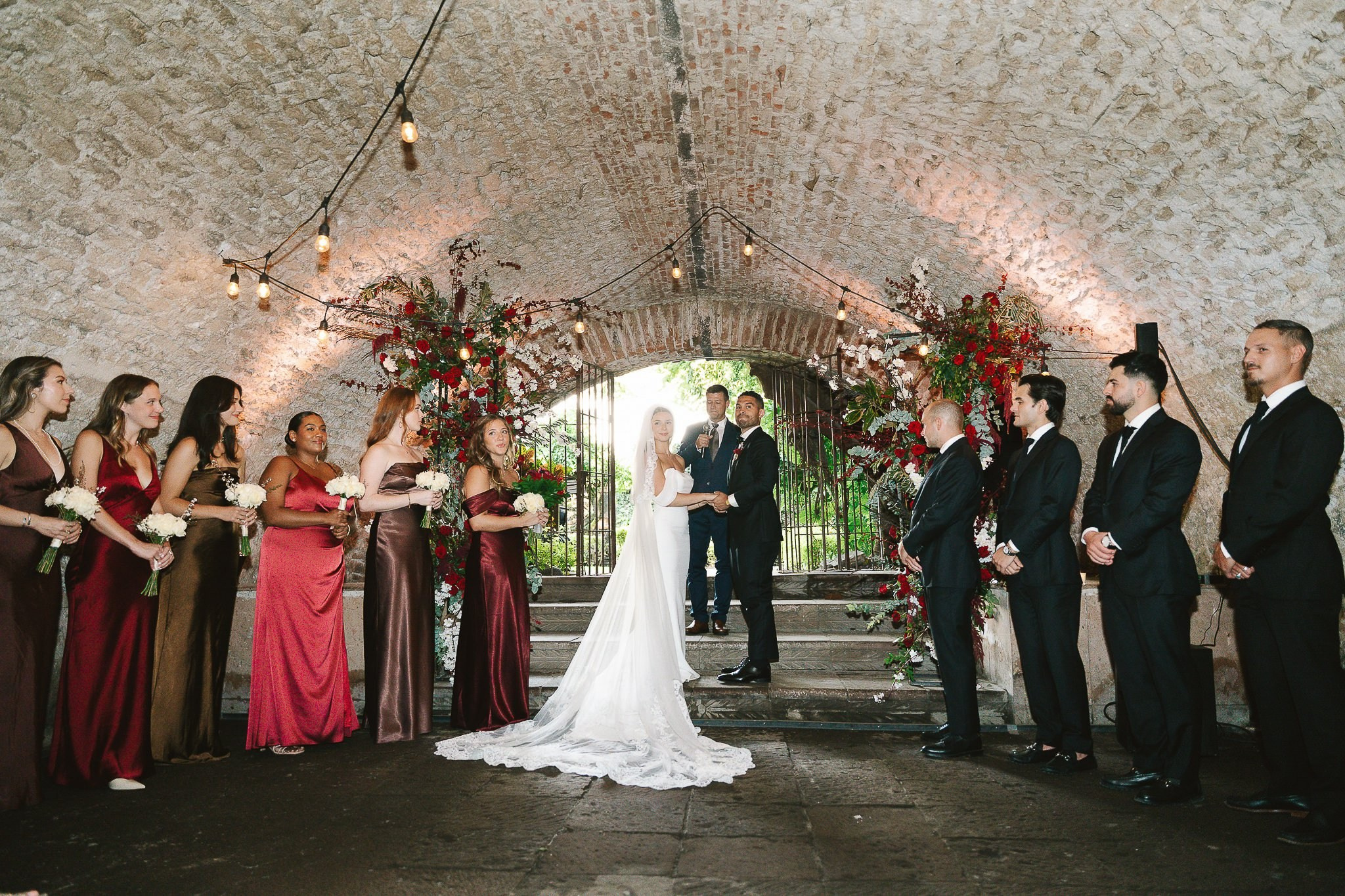 Outdoor wedding ceremony at Hacienda San Antonio El Puente, Mexico