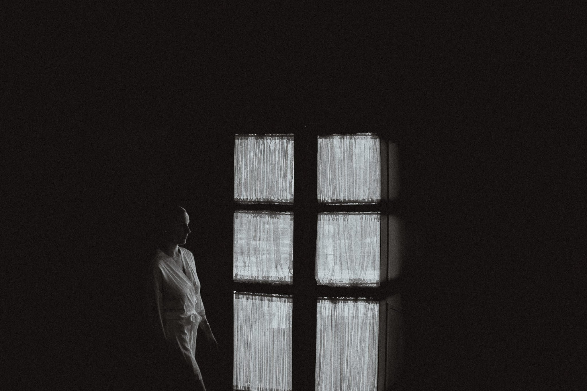 Bride getting ready before her destination wedding at Hacienda San Antonio El Puente, Mexico