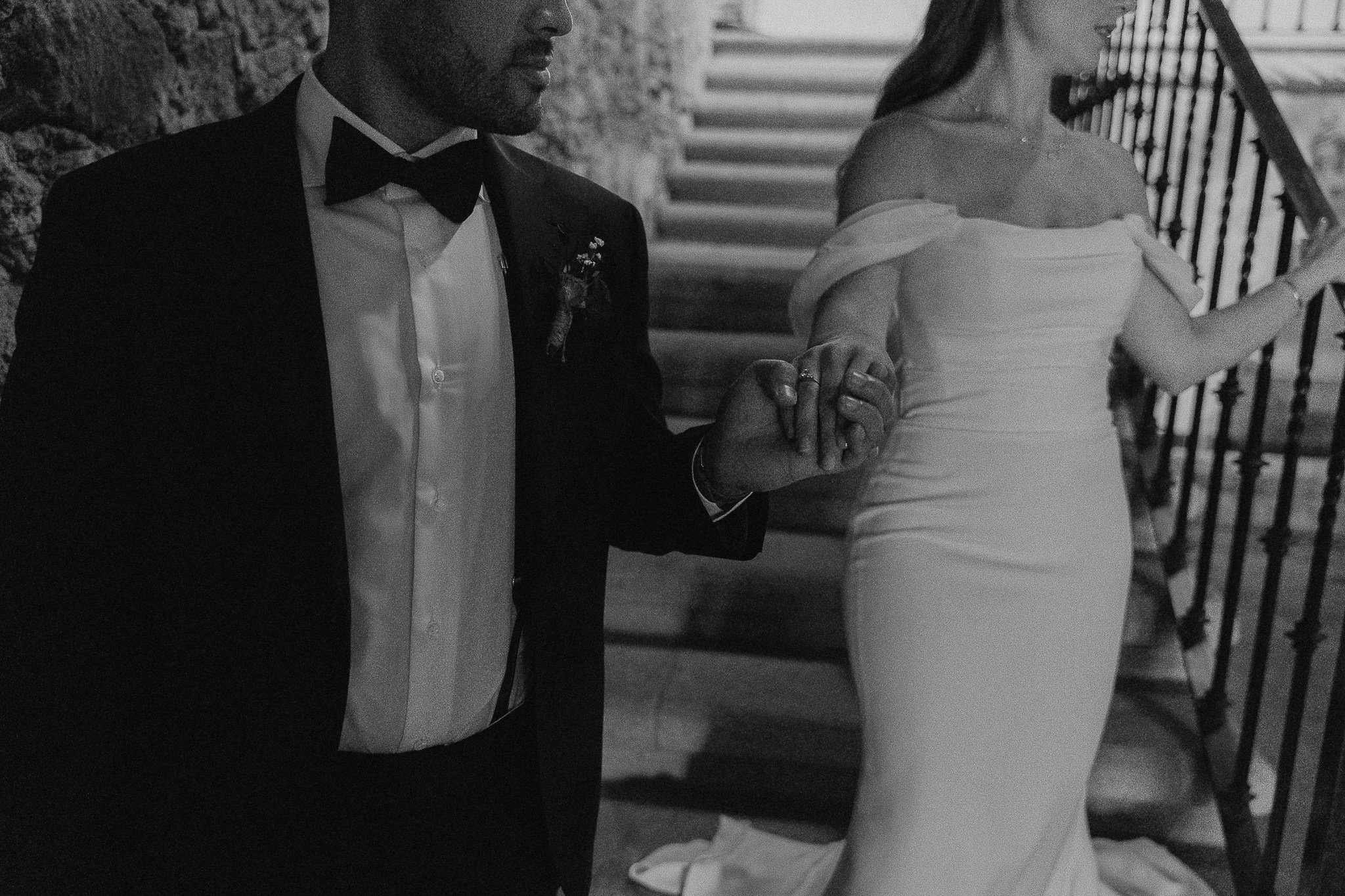 First look between the couple at their destination wedding at Hacienda San Antonio El Puente