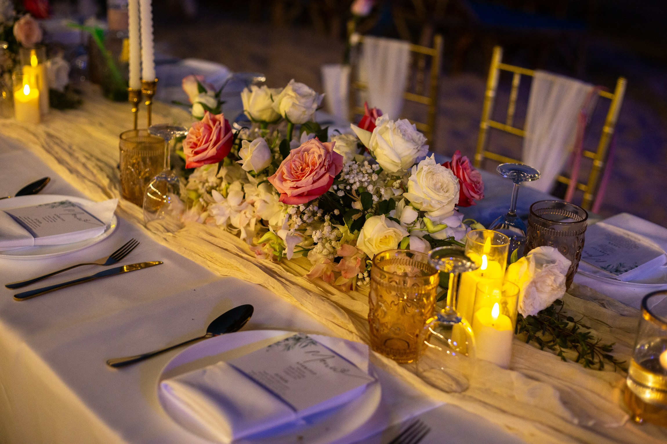 Dinner after ceremony. Буддийская свадебная церемония на Самуи, Таиланд