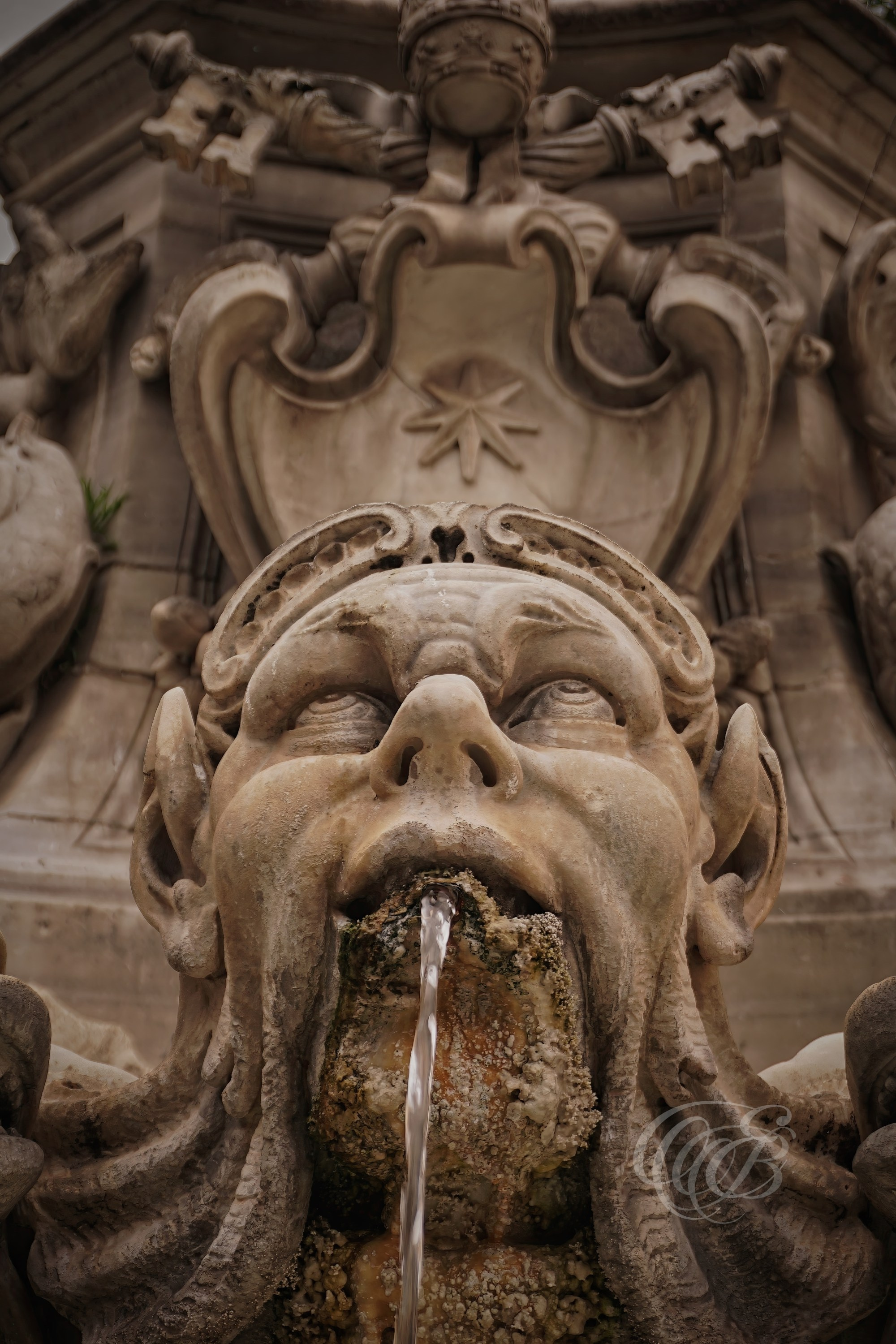 Rome, Italy – Fontana del Pantheon – Eduardo Bartoli Fine Art Photography – Photograph of the Fontana del Pantheon in Rome, historic fountain near the Pantheon, showcasing Roman public art – Rome, Italy – Fontana del Pantheon – Eduardo Bartoli Fine Art Photography.