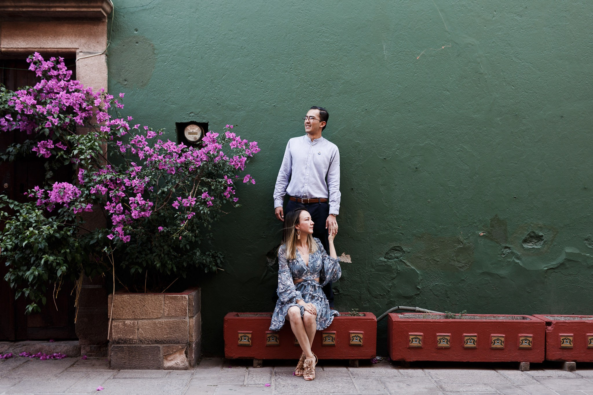 Paola y Juan Carlos: Sesión pre boda en centro historico de San Luis Potosí. Fotógrafo de bodas