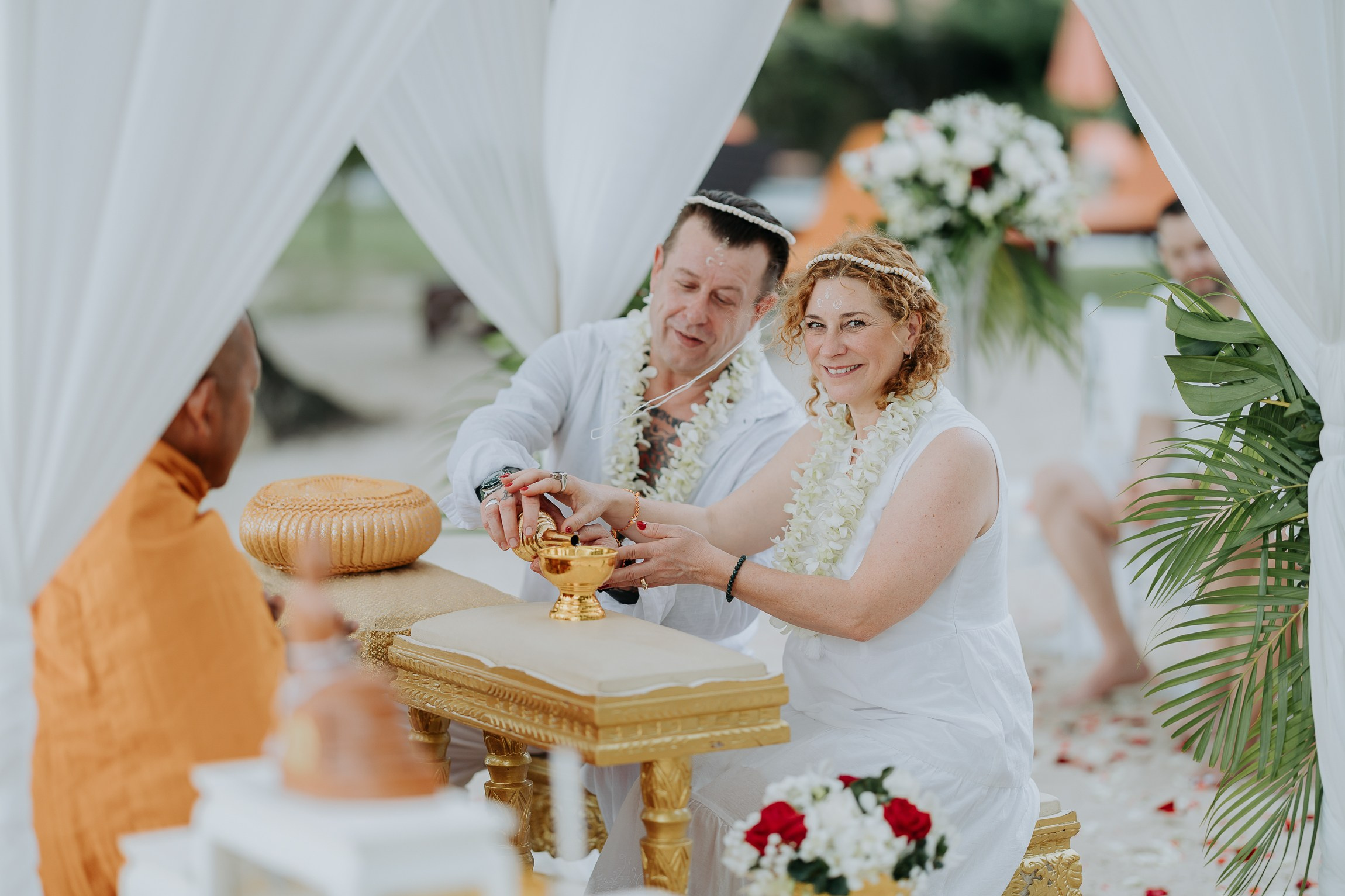 Authentic Buddhist Wedding Blessing Ceremony in Koh Samui, Thailand