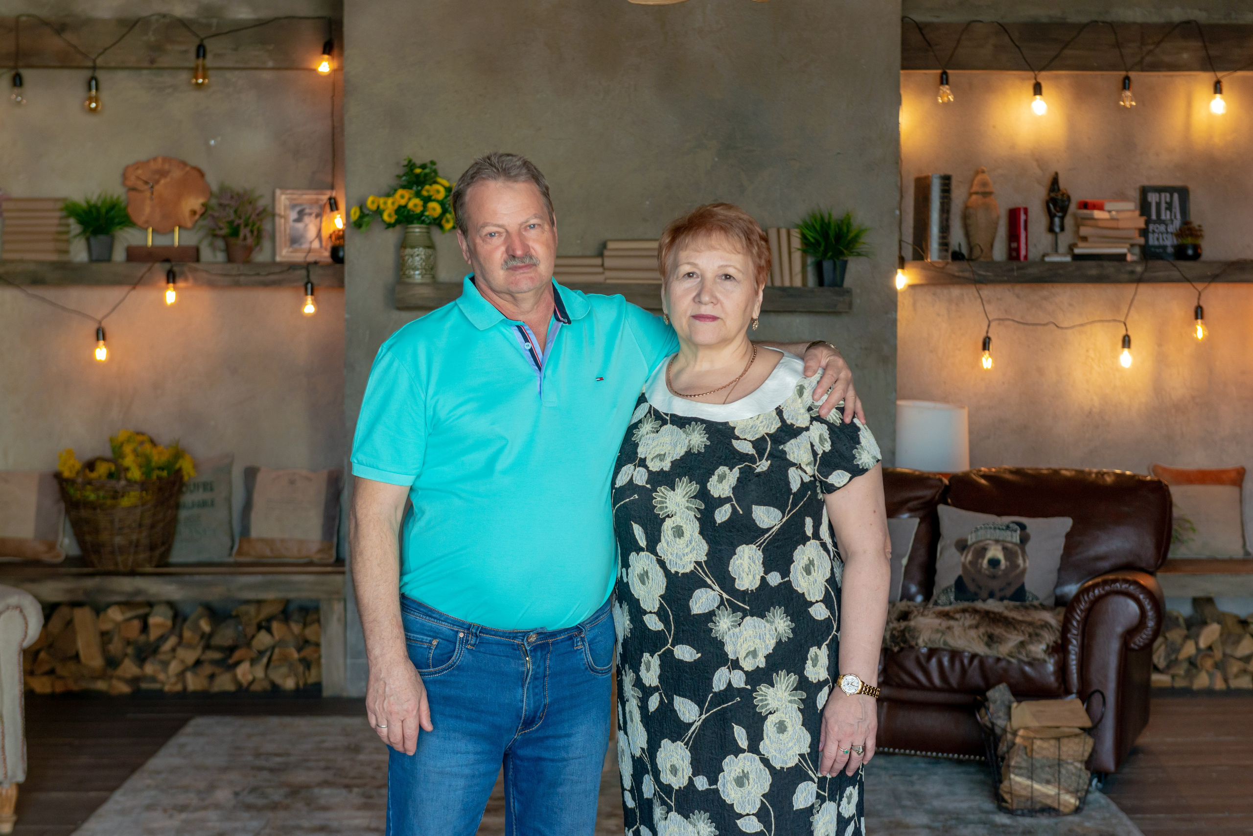 Photosession of a married couple in the studio. PHOTOGRAPHER QUINTANA ROO