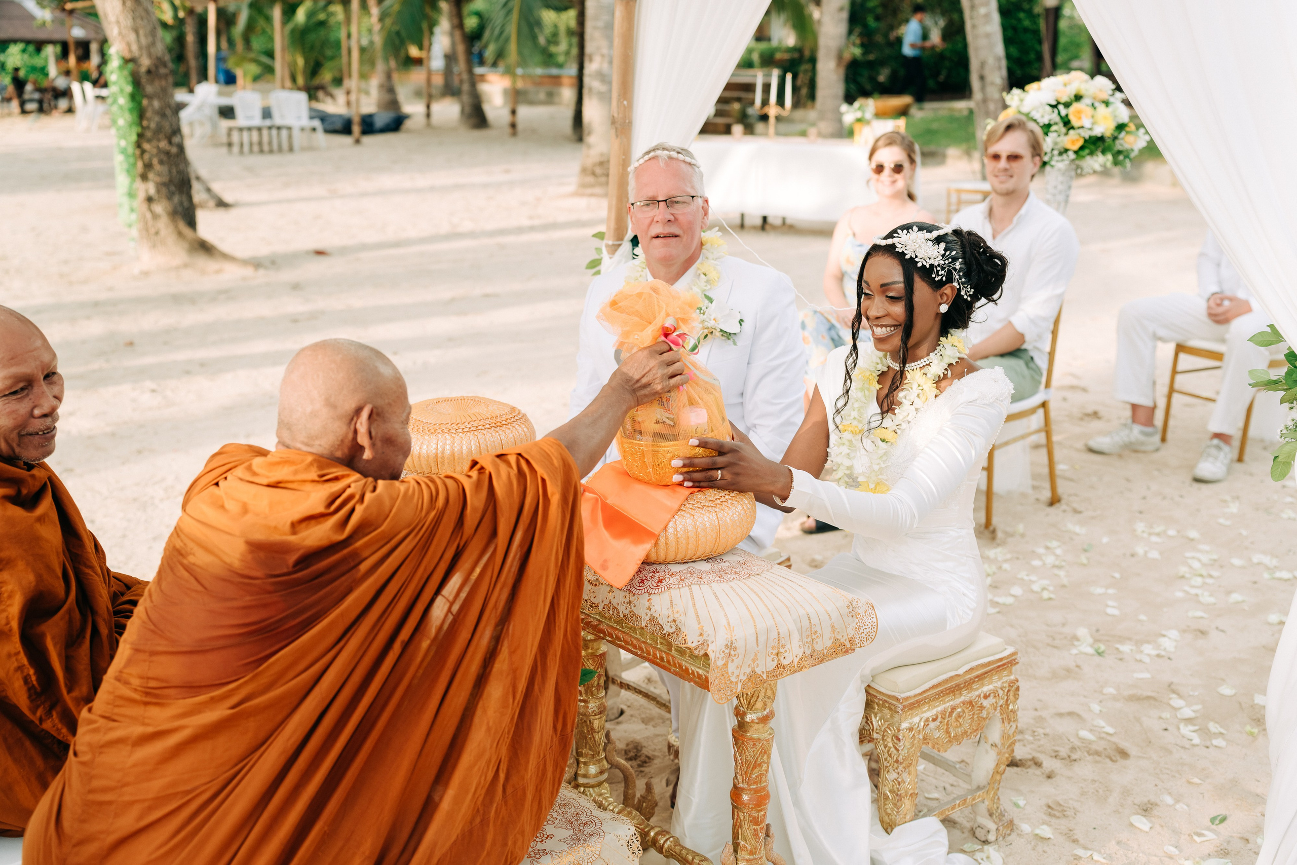 Sacred Buddhist Wedding Ceremony on Koh Samui Beach