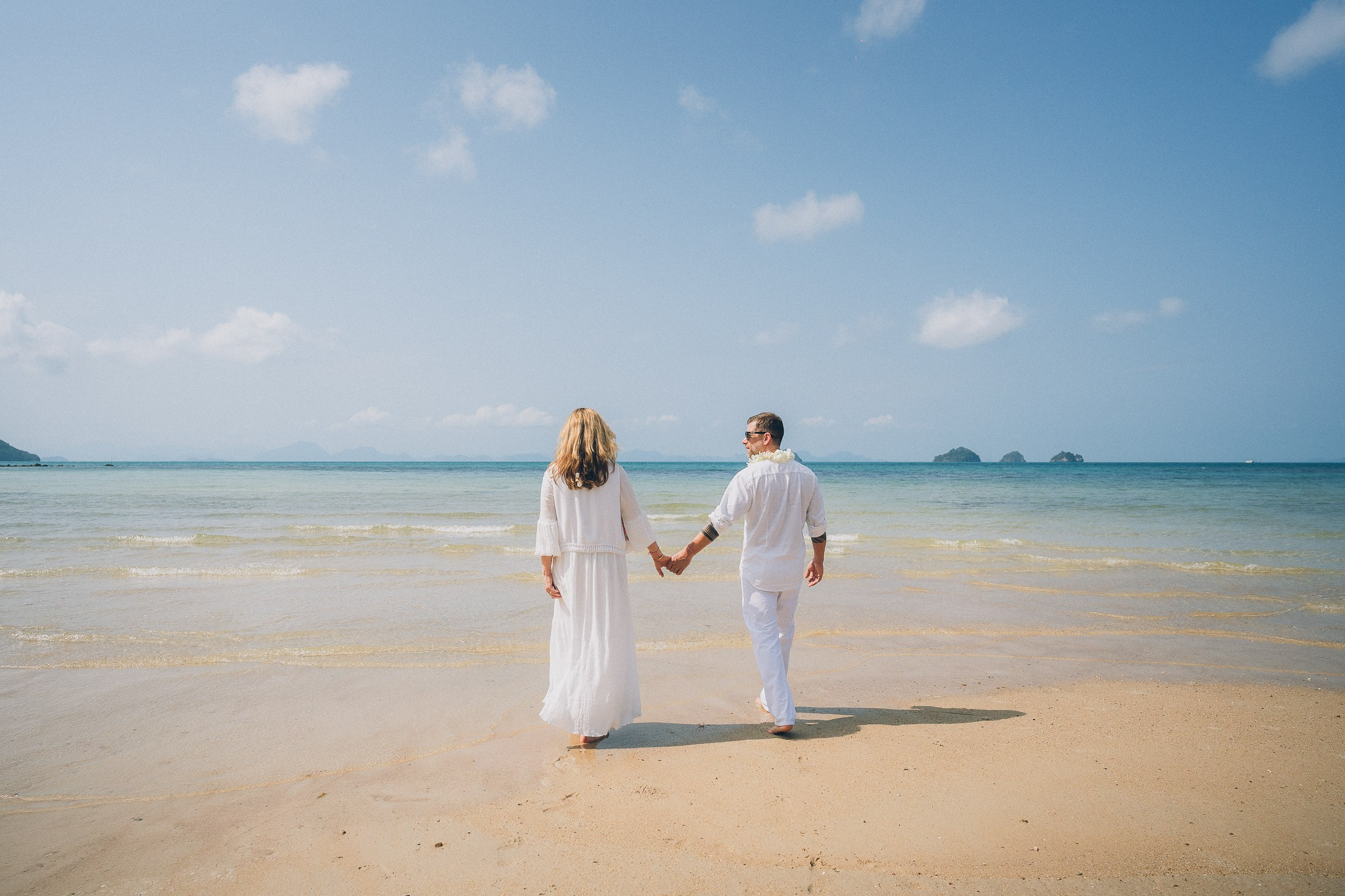 Beach sacred Buddhist Wedding Ceremony on Koh Samui, Thailand