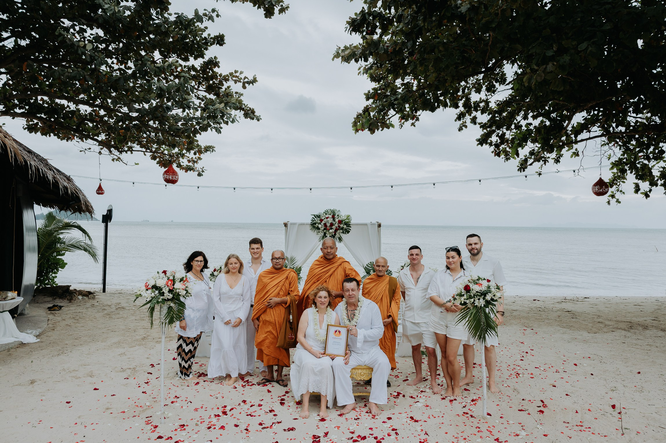 Romantic Buddhist wedding ceremony for two in Koh Samui, Thailand