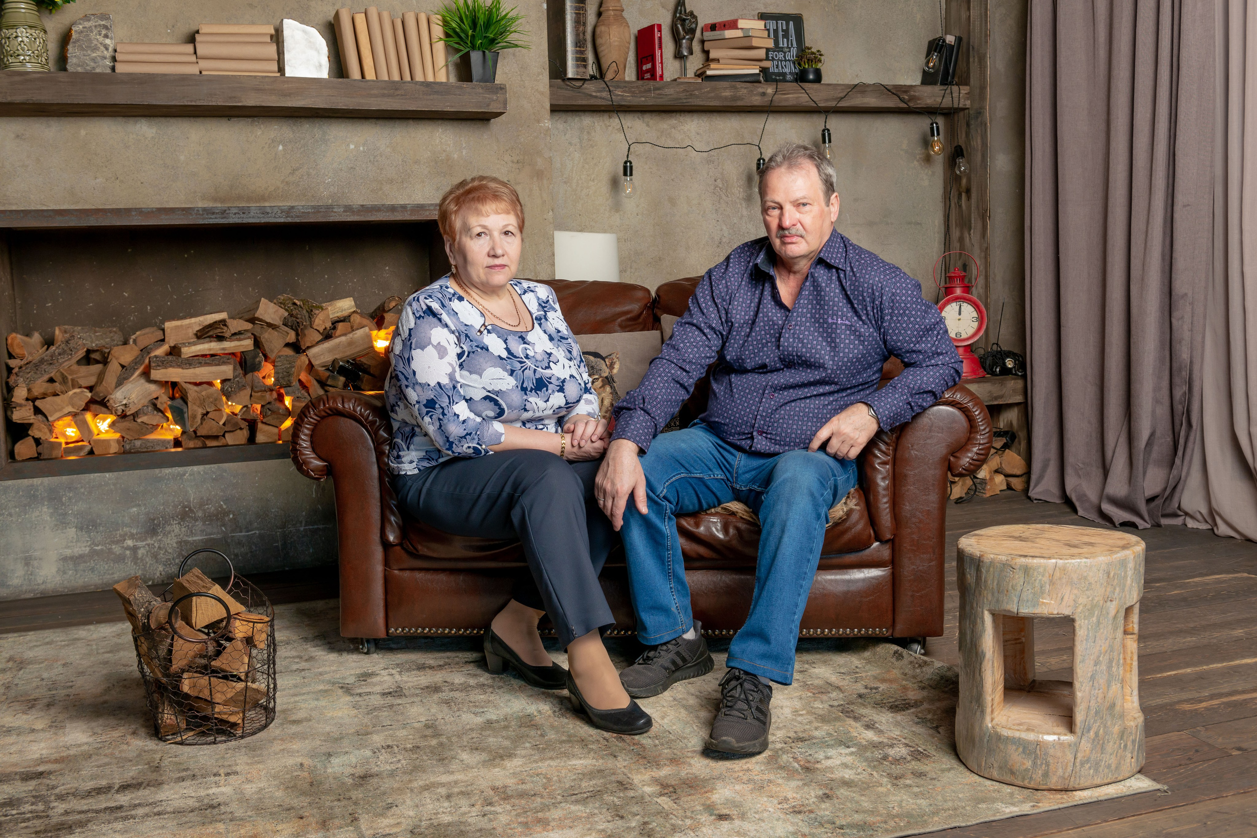 Photosession of a married couple in the studio. PHOTOGRAPHER QUINTANA ROO