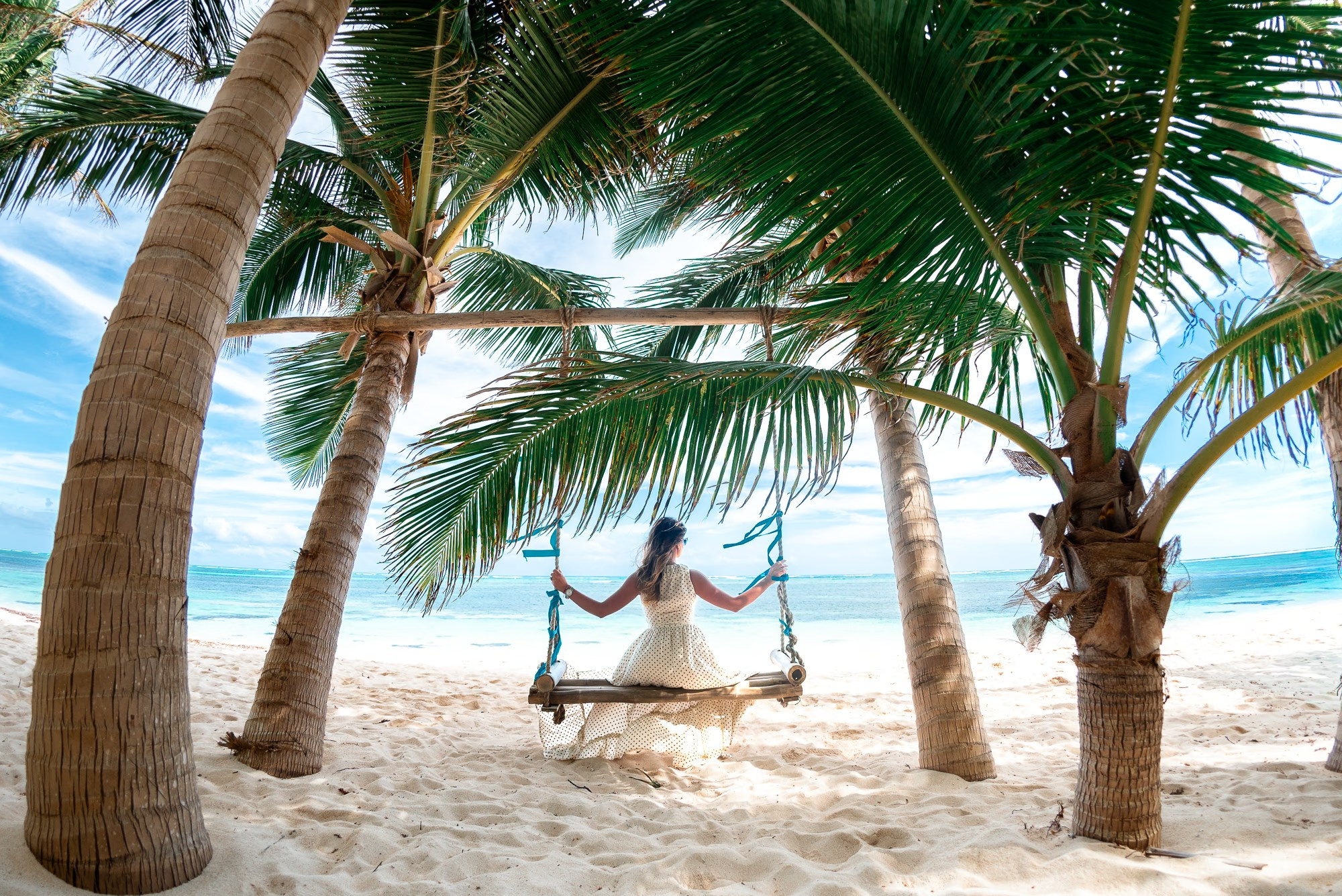 Tropical female portrait during a vacation photo session in Punta Cana with a Dominican Republic photographer.