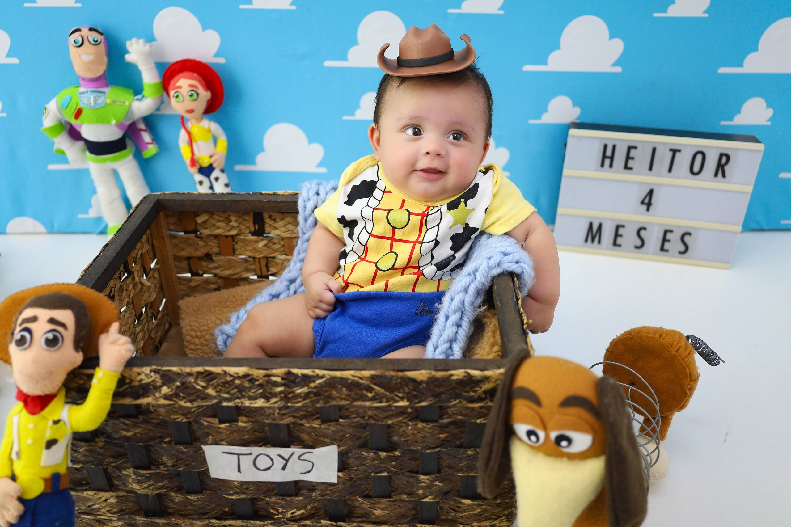Toy Story — Woody (1M-12M). Estúdio Gustavo Bueno