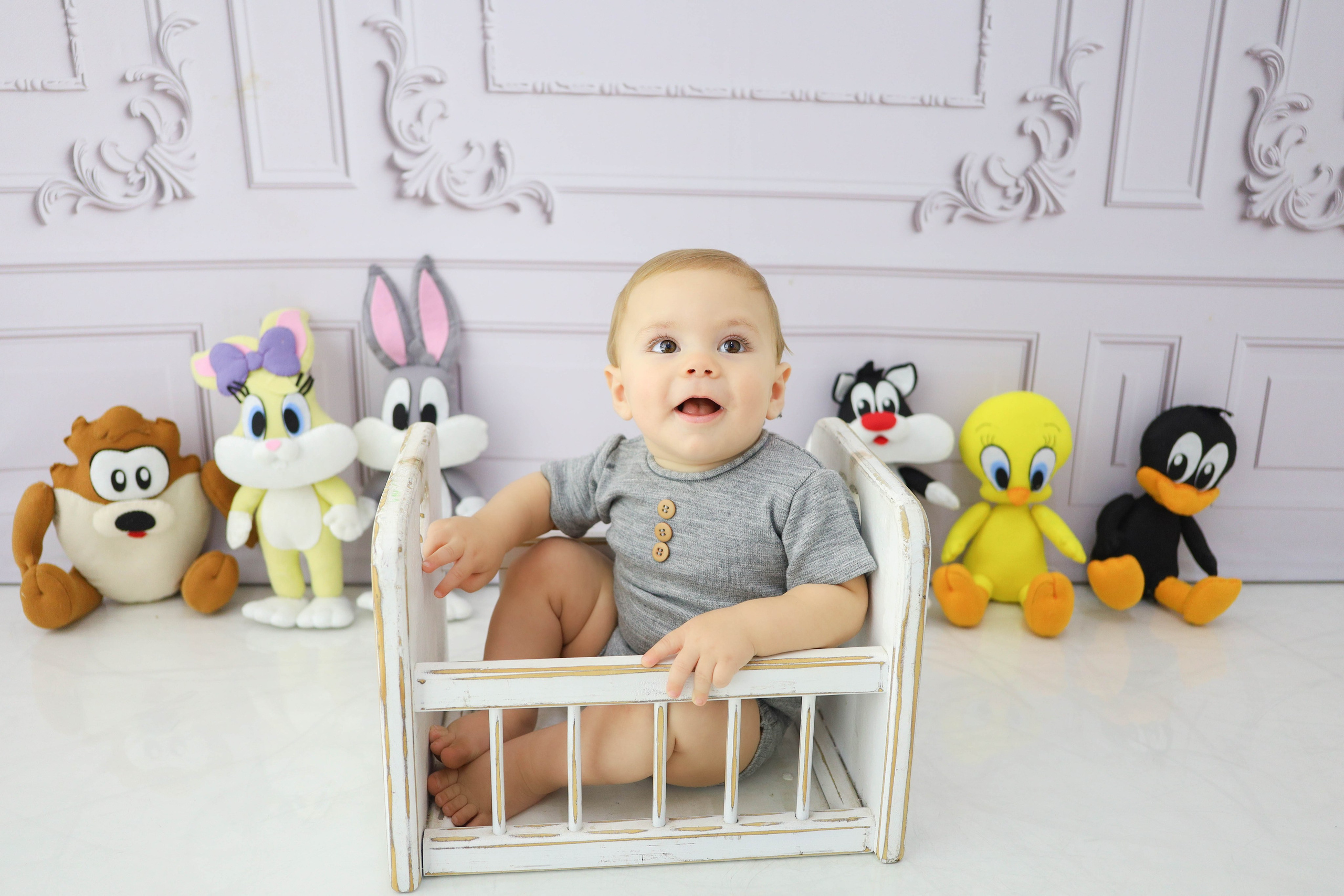 Baby Looney Tunes (1M-12M). Estúdio Gustavo Bueno