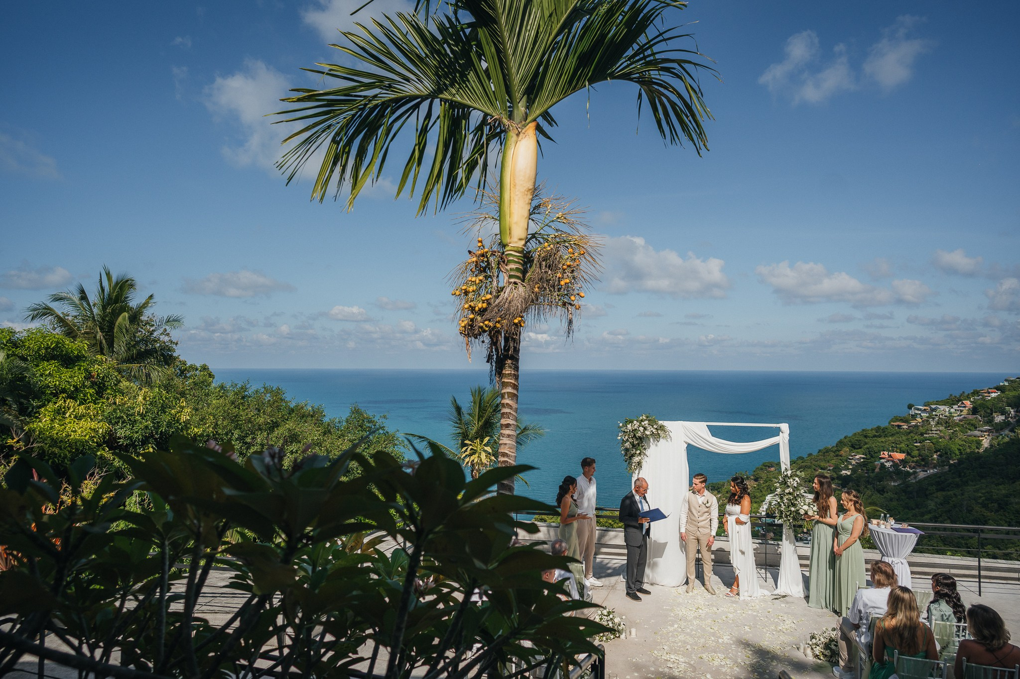Private wedding celebration for two at a luxury villa in Koh Samui