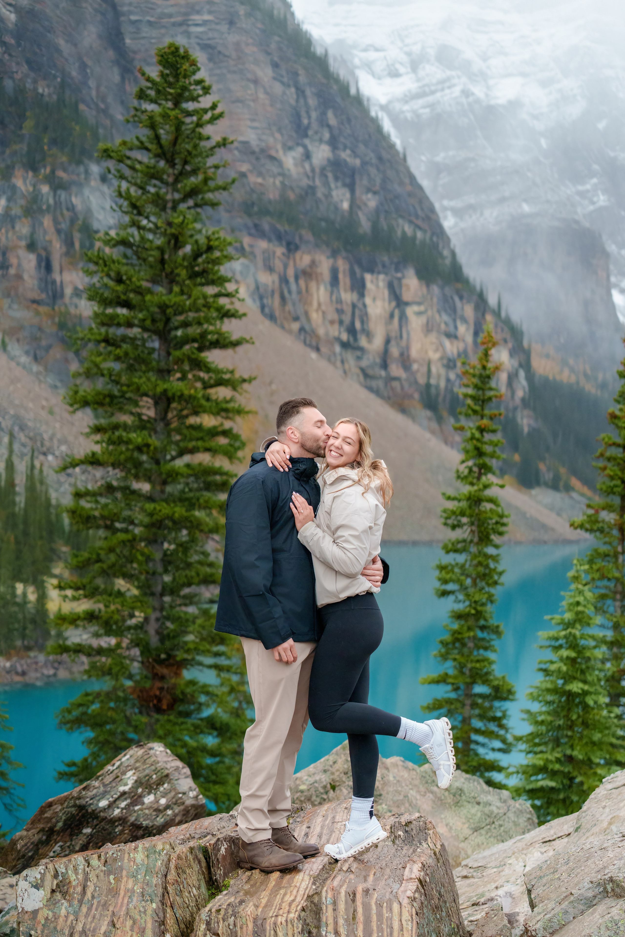 Dimitri & Valerie — Surprise Proposal / Moraine Lake — Banff. Engagement, Wedding & Family Photographer in Calgary | allo Photography