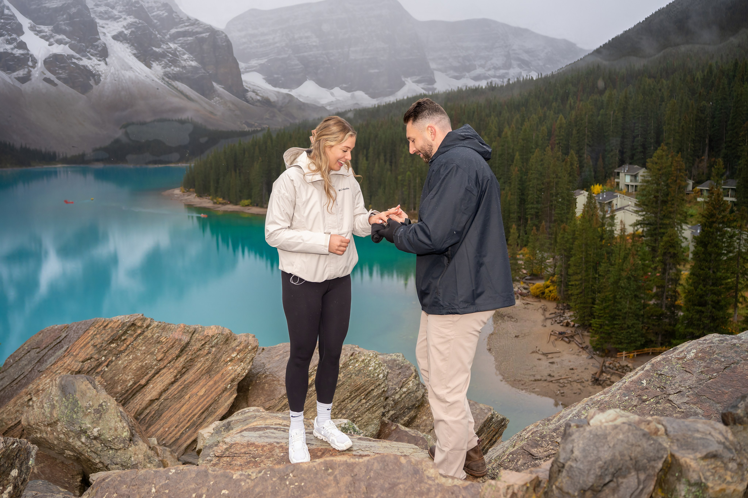Dimitri & Valerie — Surprise Proposal / Moraine Lake — Banff. Engagement, Wedding & Family Photographer in Calgary | allo Photography