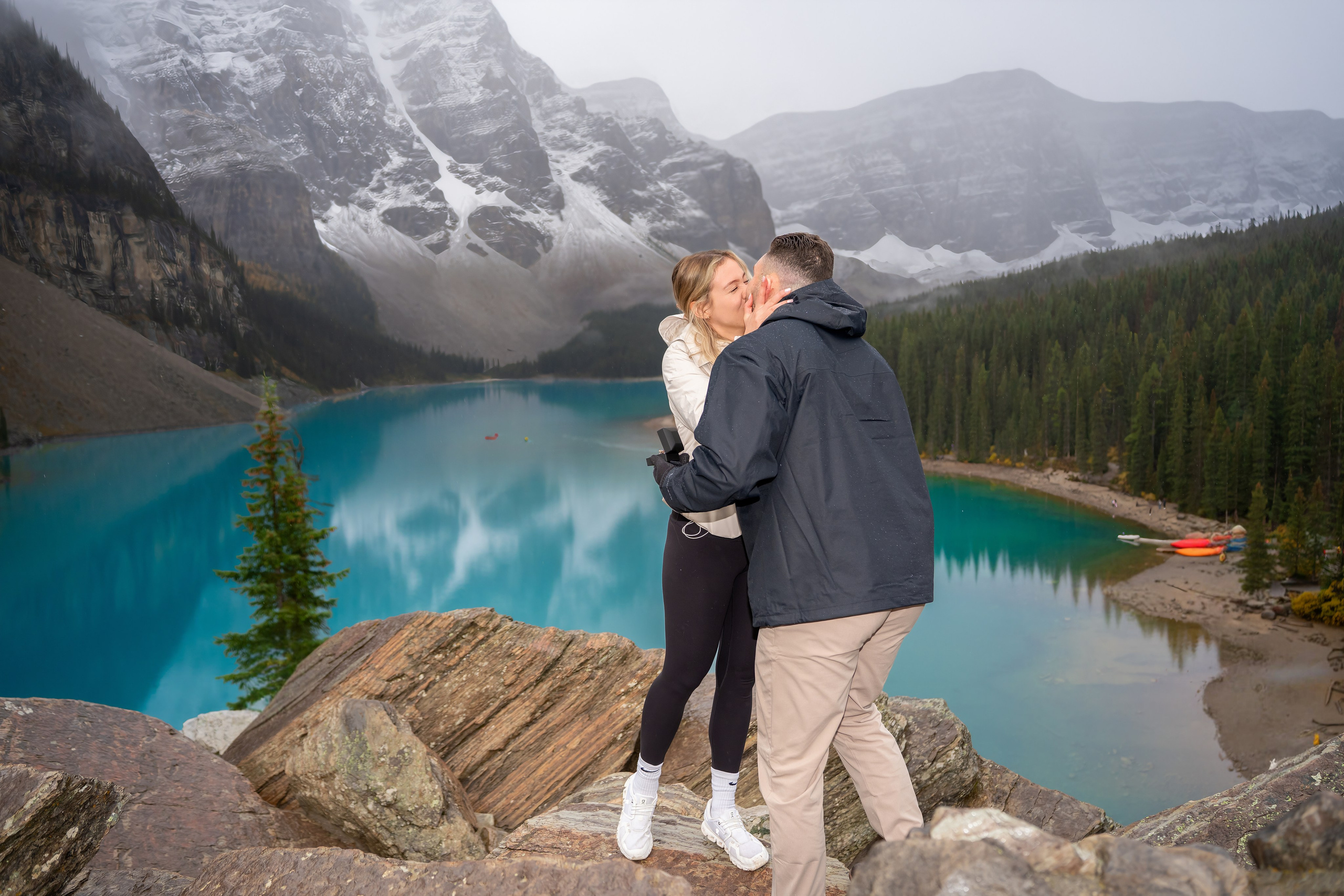 Dimitri & Valerie — Surprise Proposal / Moraine Lake — Banff. Engagement, Wedding & Family Photographer in Calgary | allo Photography