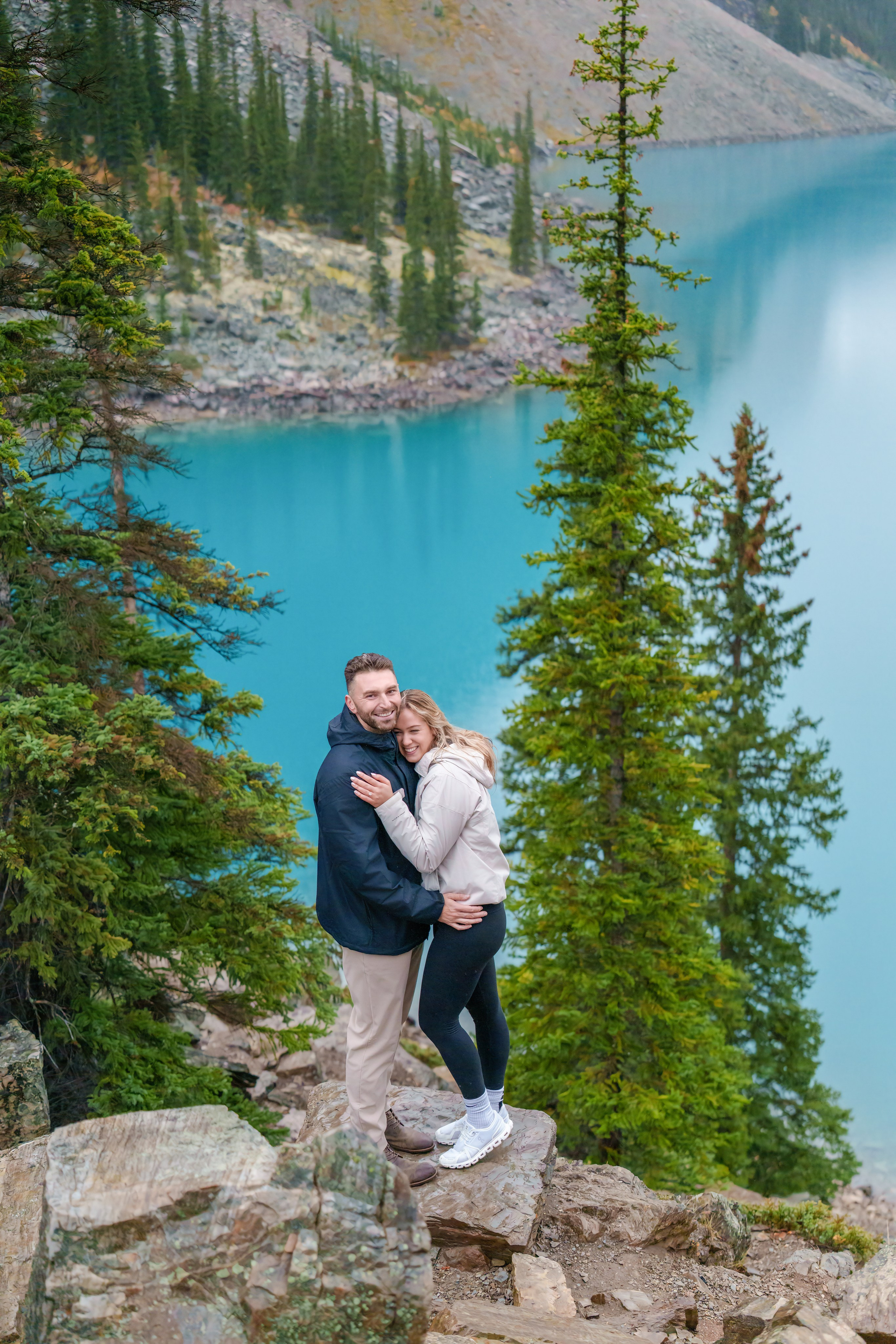 Dimitri & Valerie — Surprise Proposal / Moraine Lake — Banff. Engagement, Wedding & Family Photographer in Calgary | allo Photography