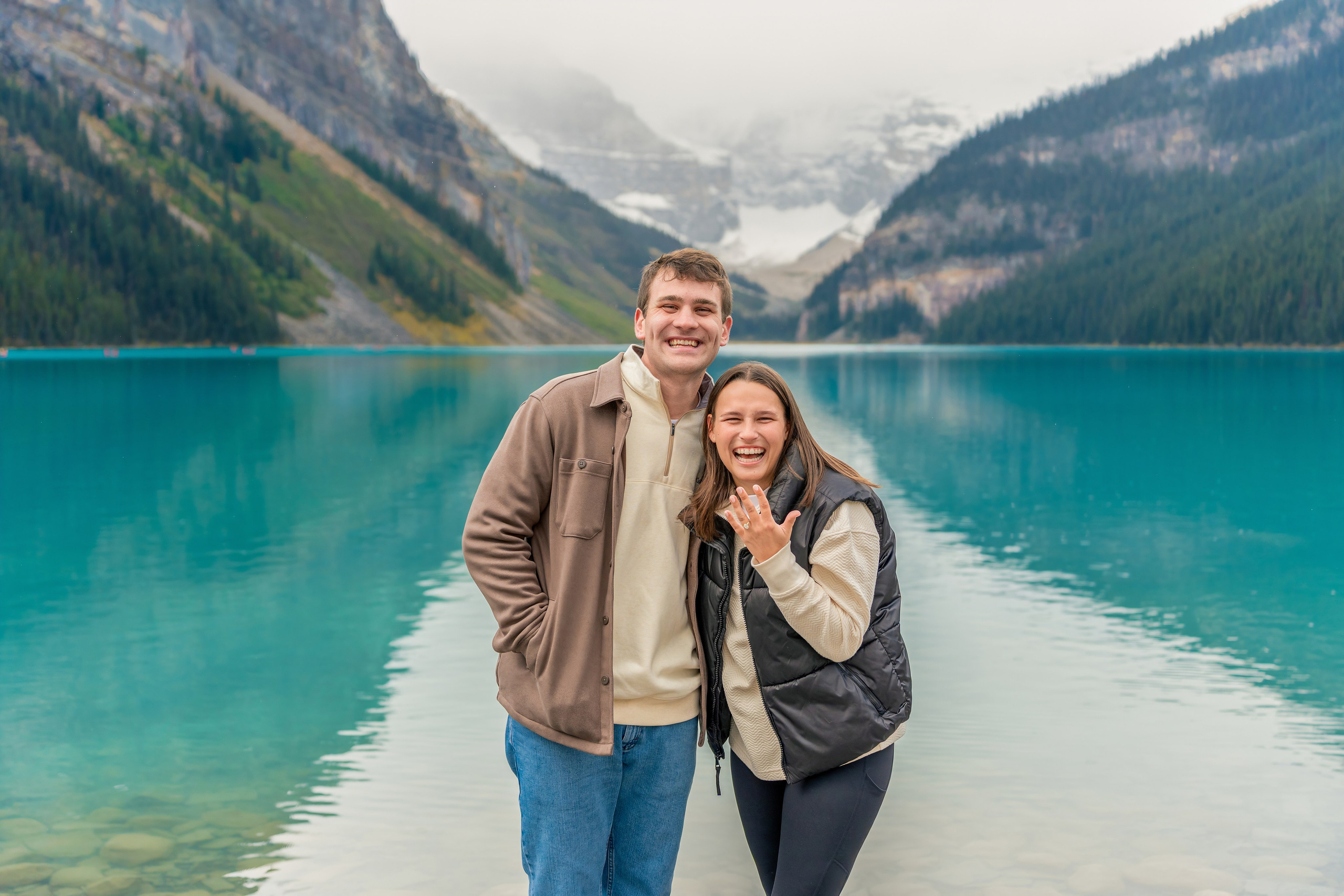 Evan & Alexis — Surprise Proposal — Lake Louise / Banff. Engagement, Wedding & Family Photographer in Calgary | allo Photography
