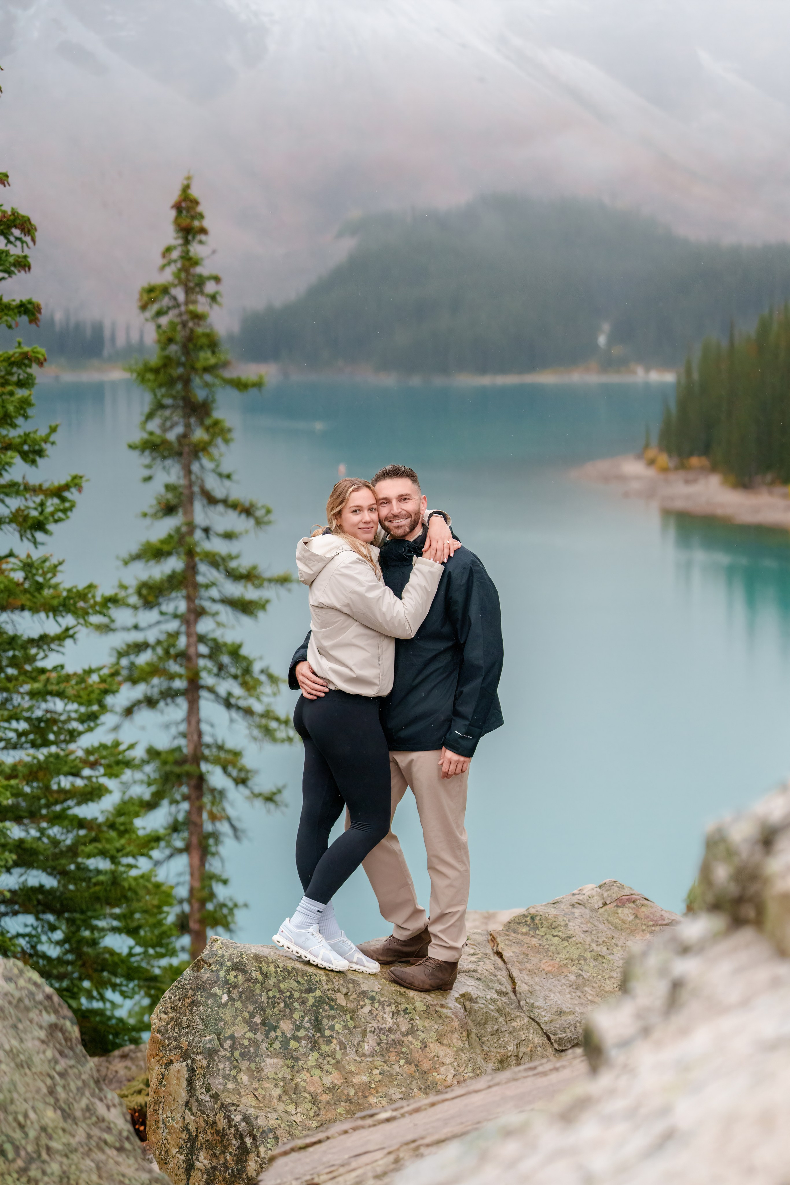 Dimitri & Valerie — Surprise Proposal / Moraine Lake — Banff. Engagement, Wedding & Family Photographer in Calgary | allo Photography